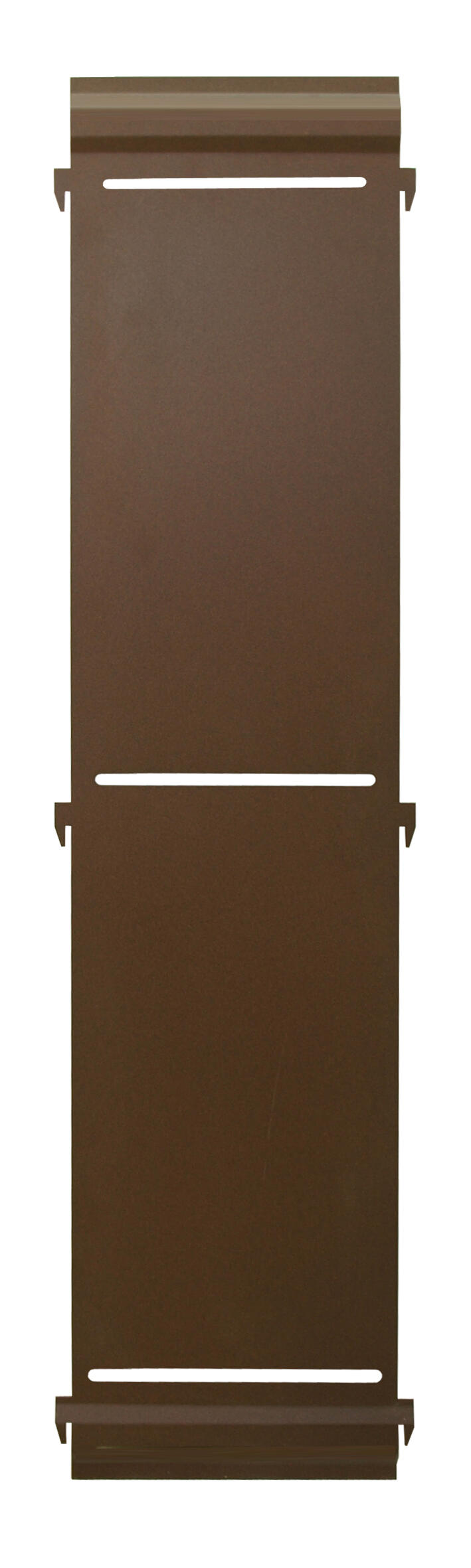 Panel remate valla acero galvanizado ciego marrón 94x20 cm