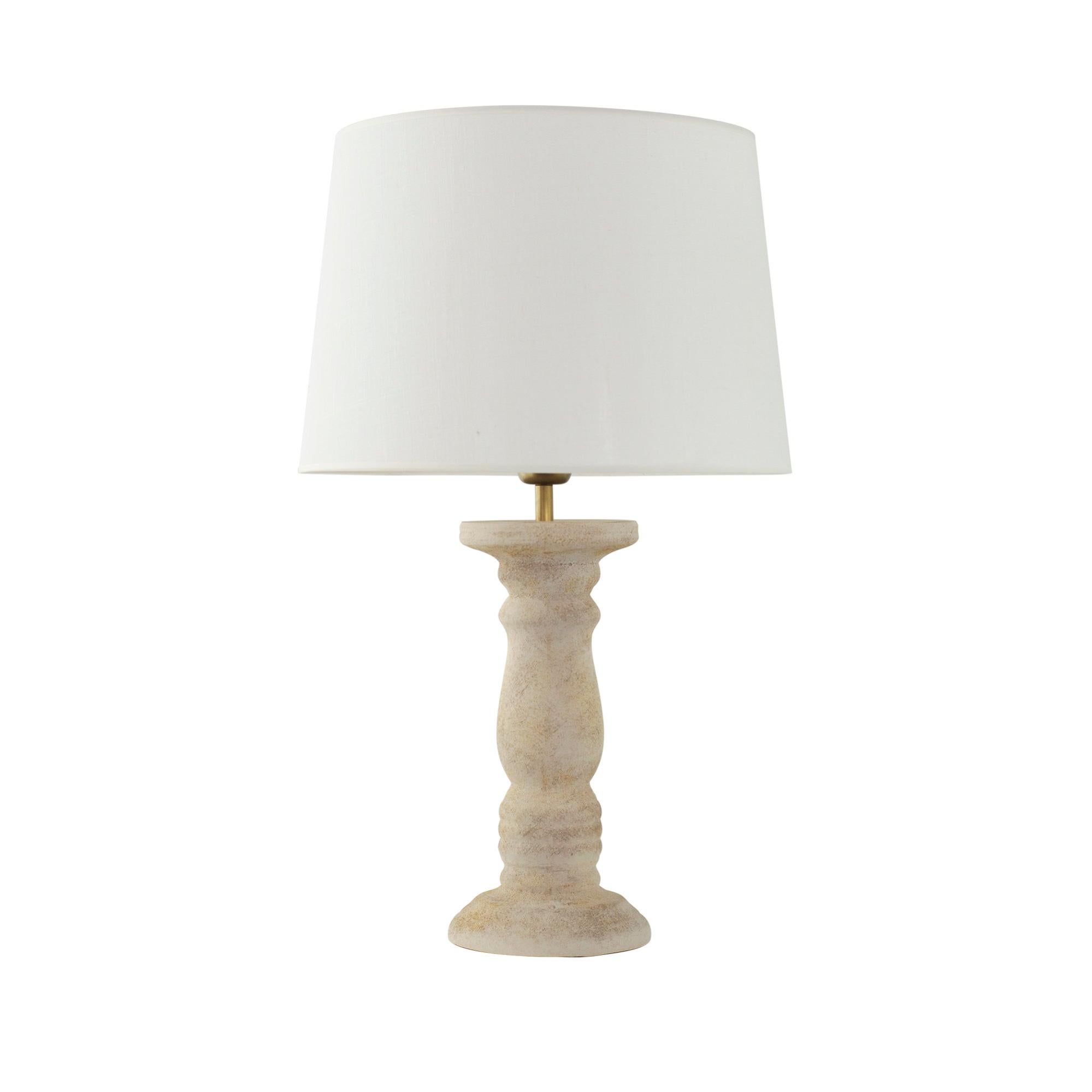 Lámpara de mesa romna e27 cerámica beige 58 cm de alto