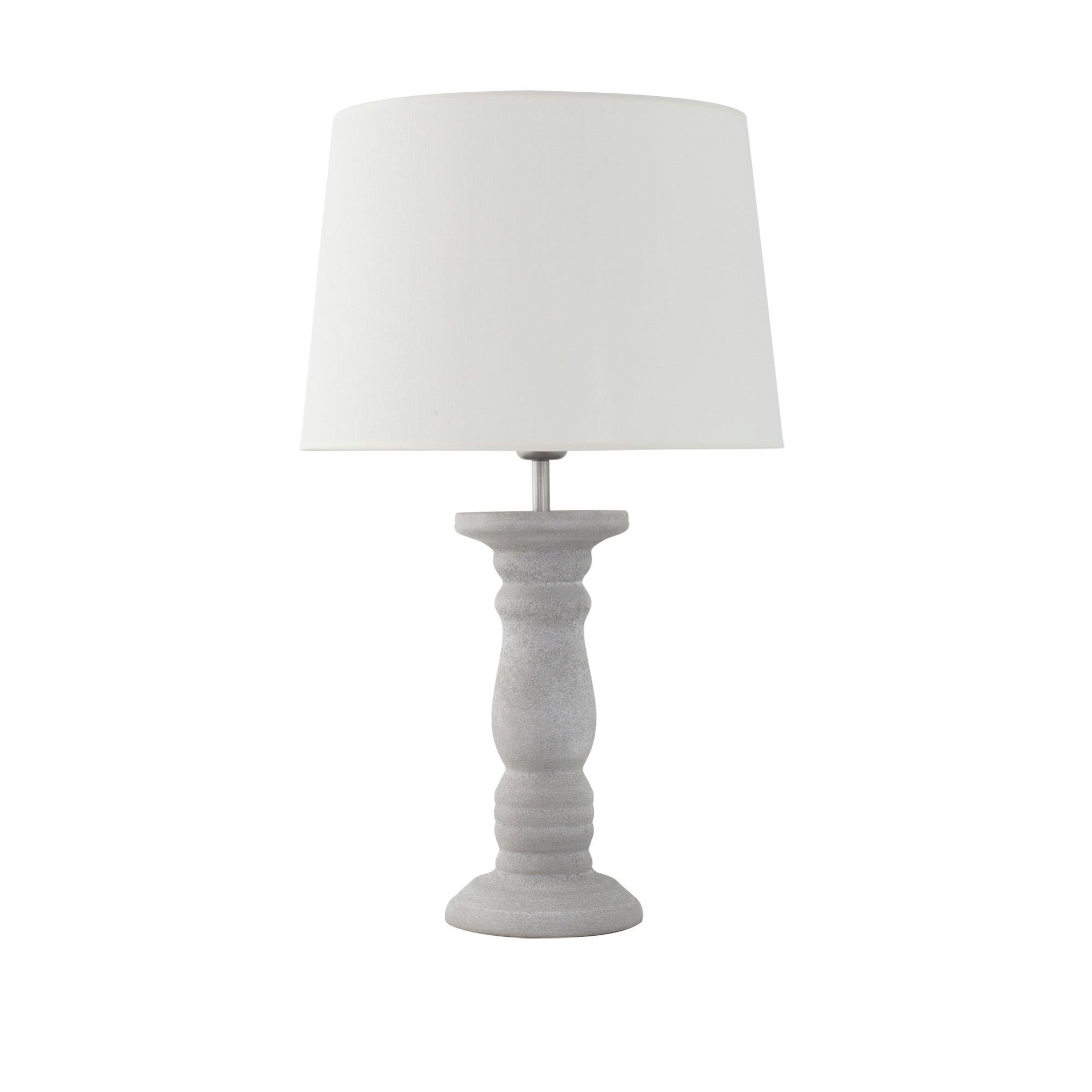 Lámpara de mesa romna e27 cerámica gris 58 cm de alto