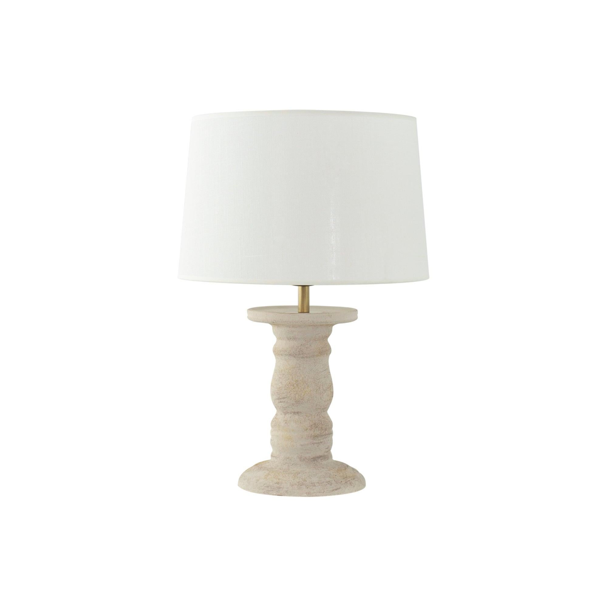 Lámpara de mesa romna e27 cerámica beige 43 cm de alto