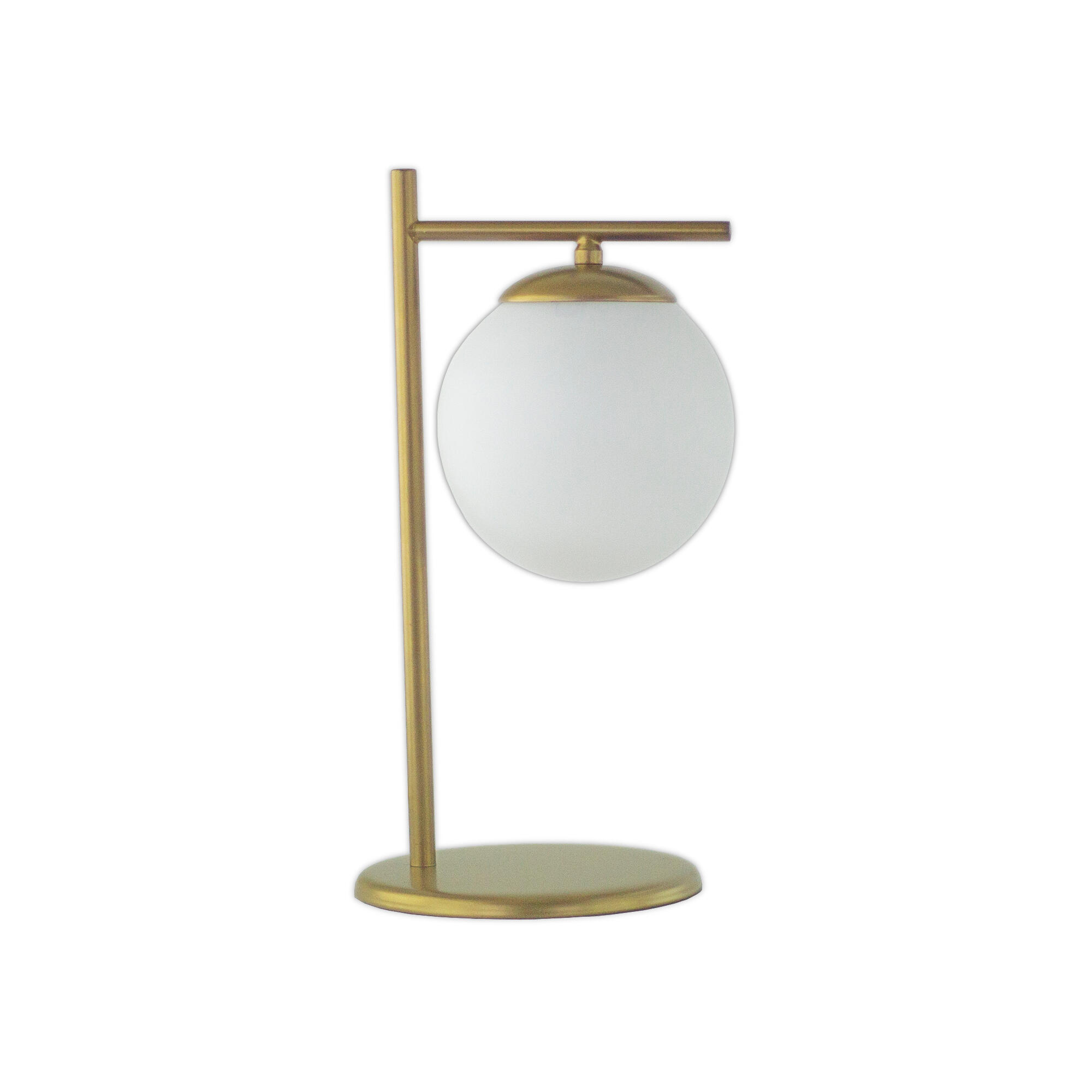Lámpara de mesa anabel e14 oro bola blanca