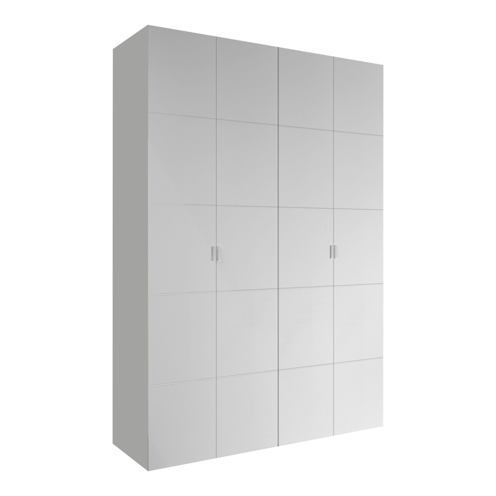 Armario 2 puertas abatible sde madera en color blanco lacado (36676)