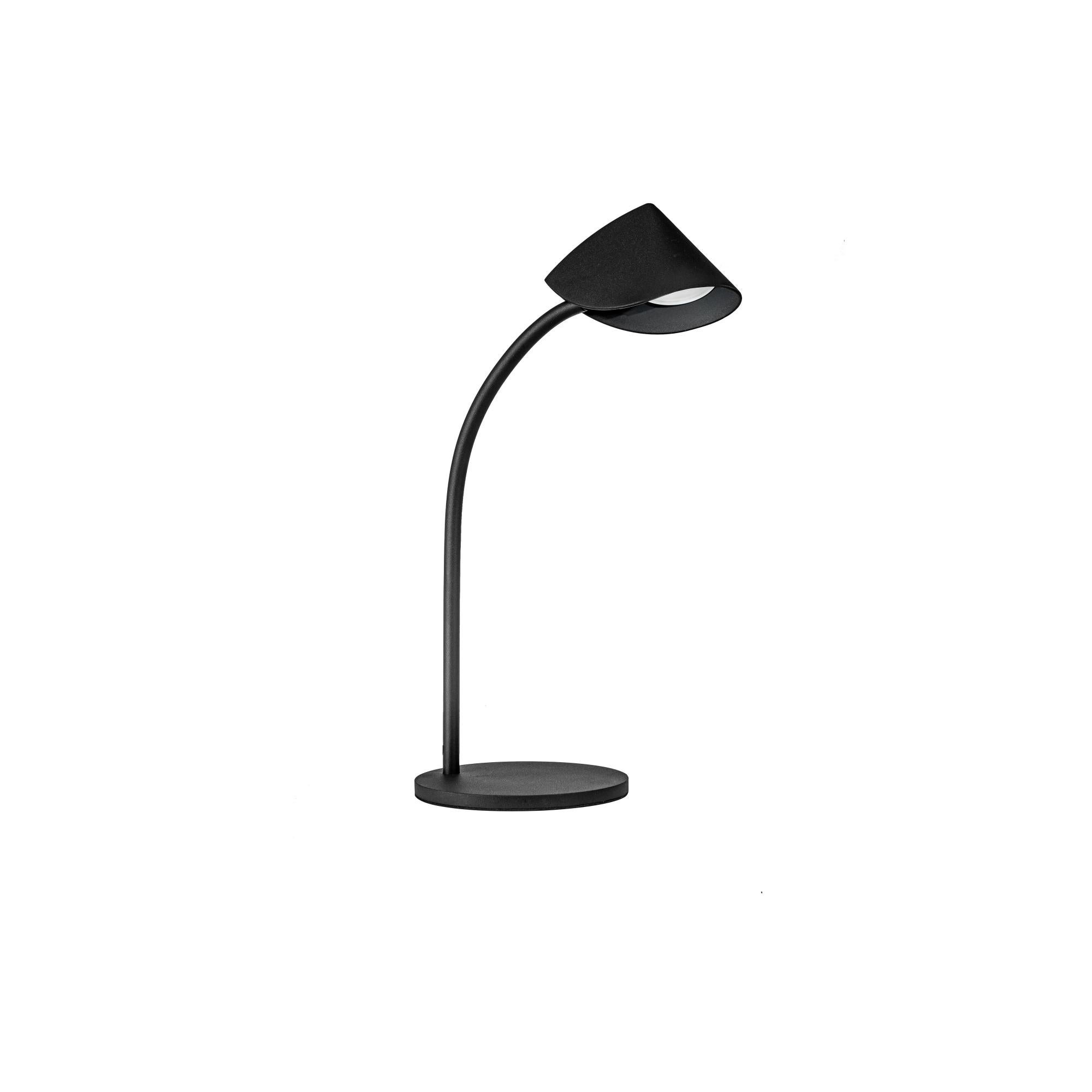 Lámpara de mesa capuccina negro mantra blanco cálido 44 cm alto