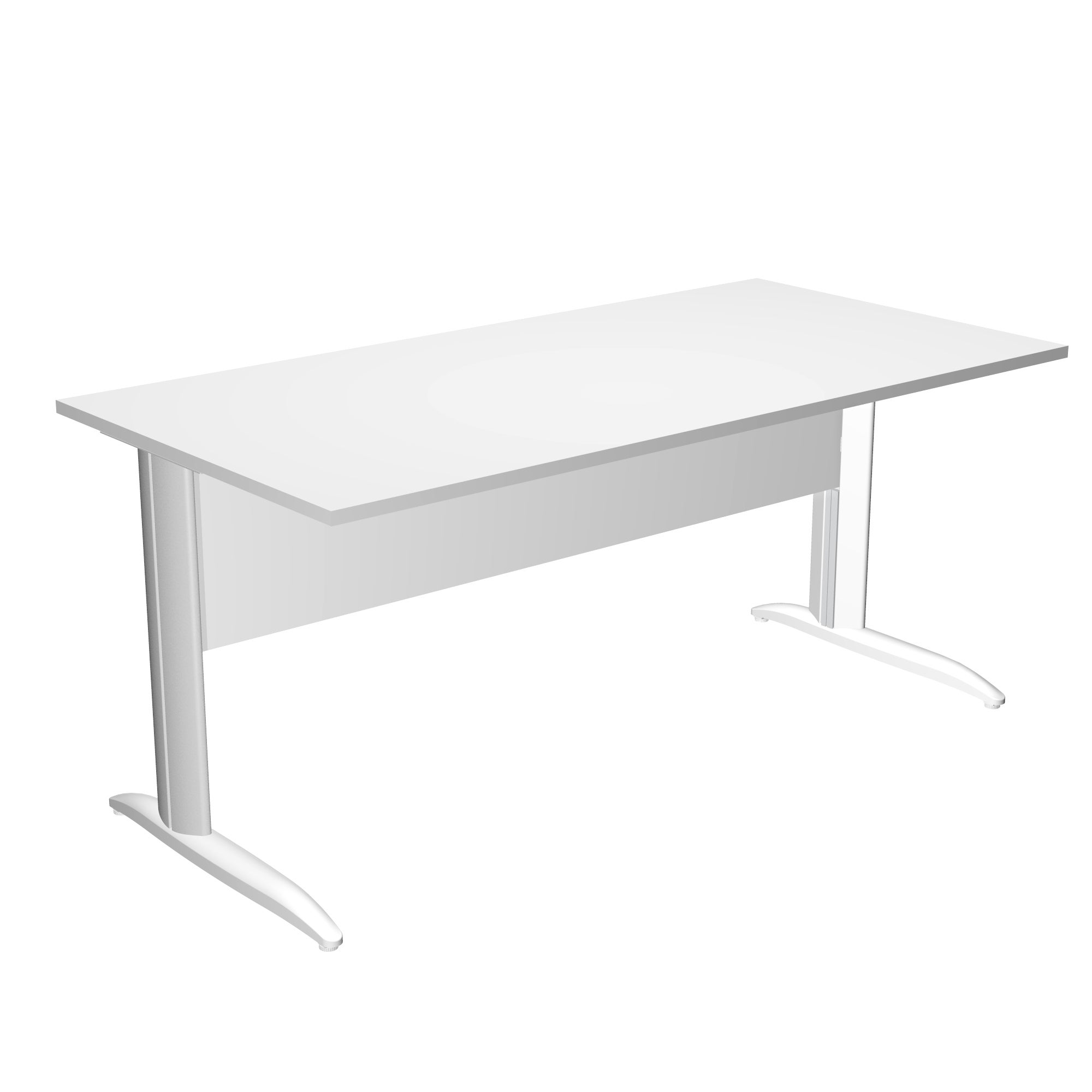 Mesa de escritorio presto de madera color blanco con patas metal de 72x140x80cm de la marca Sin marca