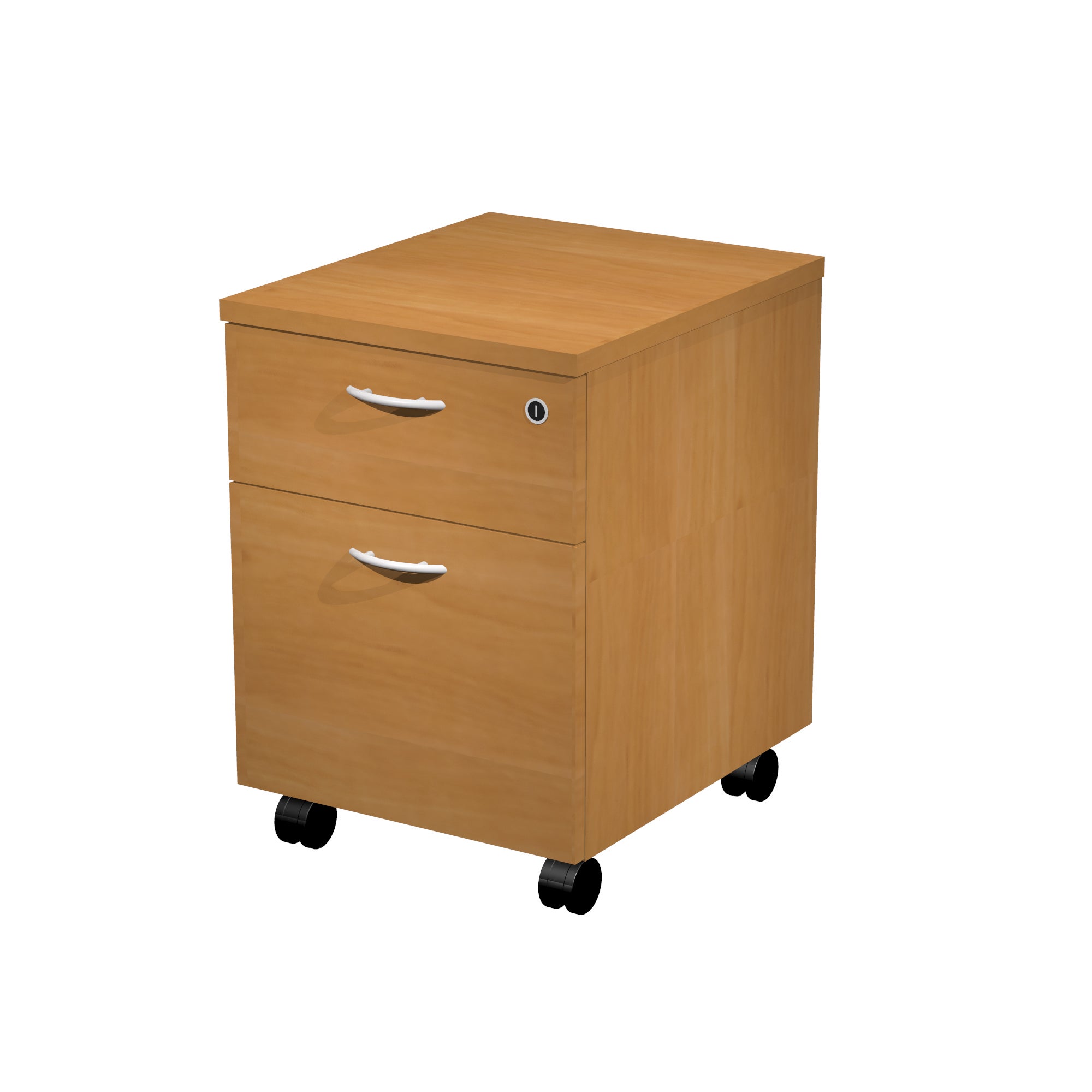 Cajonera de madera presto color haya con 2 cajones de 43x60x45 cm de la marca Sin marca