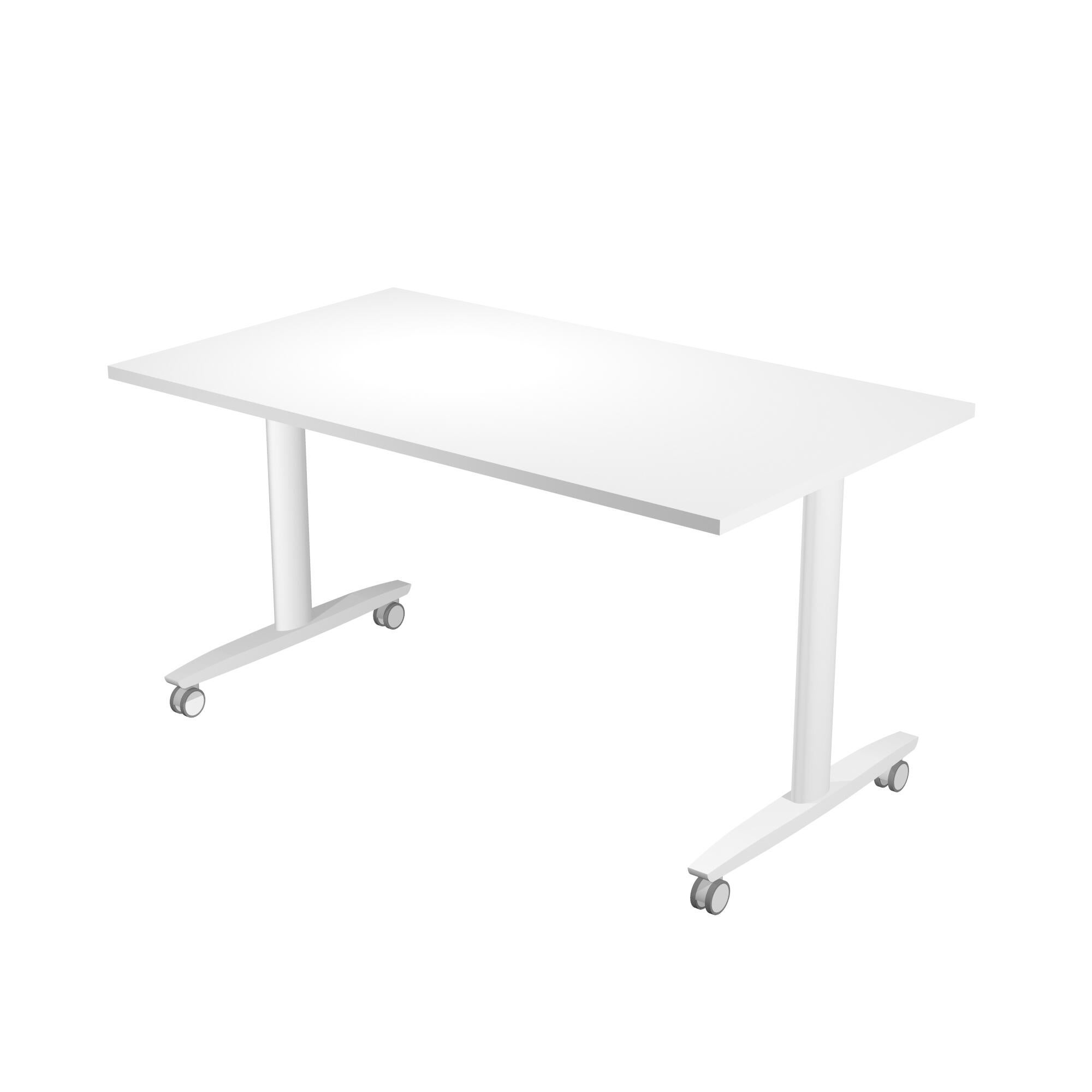 Mesa de escritorio multifuncional fold blanca de 72x160x80cm