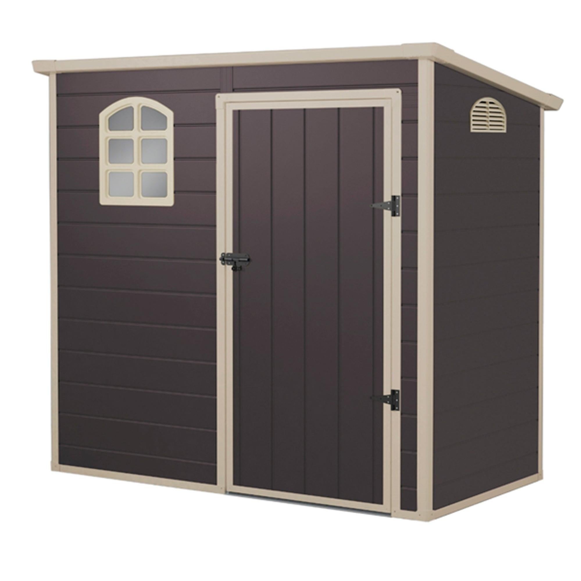 Caseta de resina flat roof de 191x195x111 cm y 2.12 m² de la marca GARDIUN