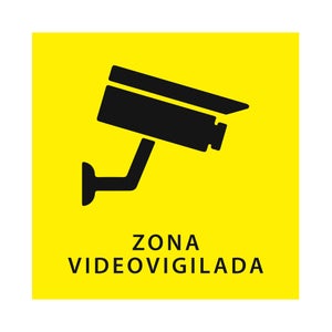 Cartel Zona videovigilada de segunda mano por 3 EUR en Gijón en WALLAPOP