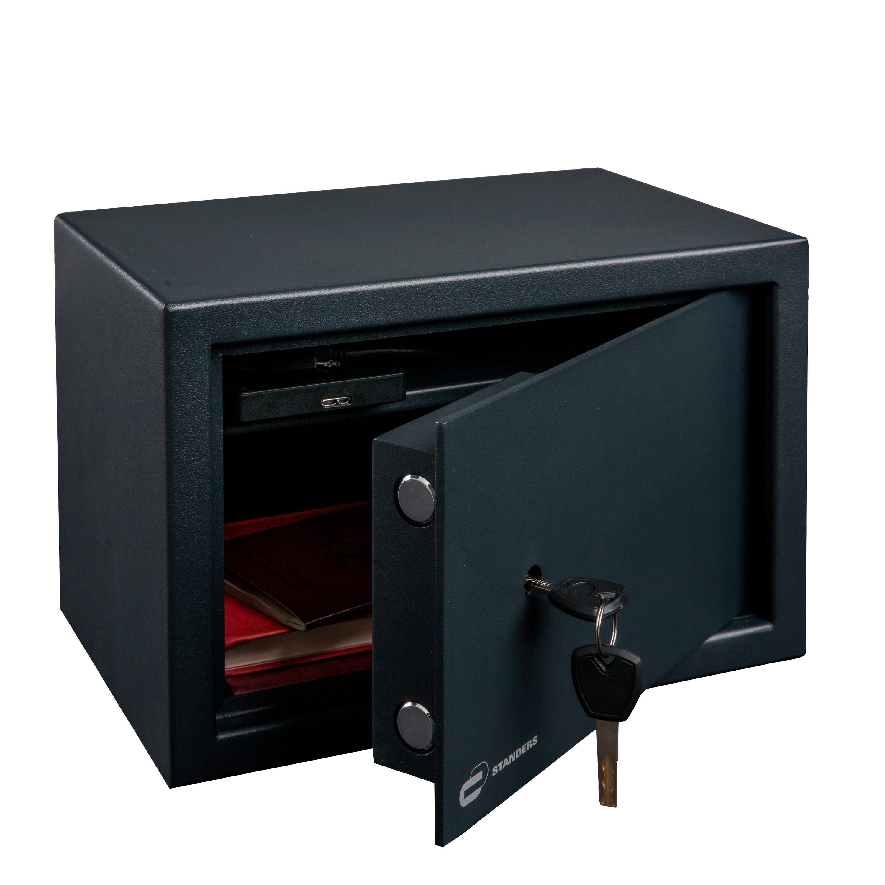 ARREGUI Class T17K Caja Fuerte de Acero con Cerradura de Llave, Caja de  Seguridad para Casa y Hogar, Fácil de Usar y de Instalar, 17 x 23 x 17 cm,  4 L