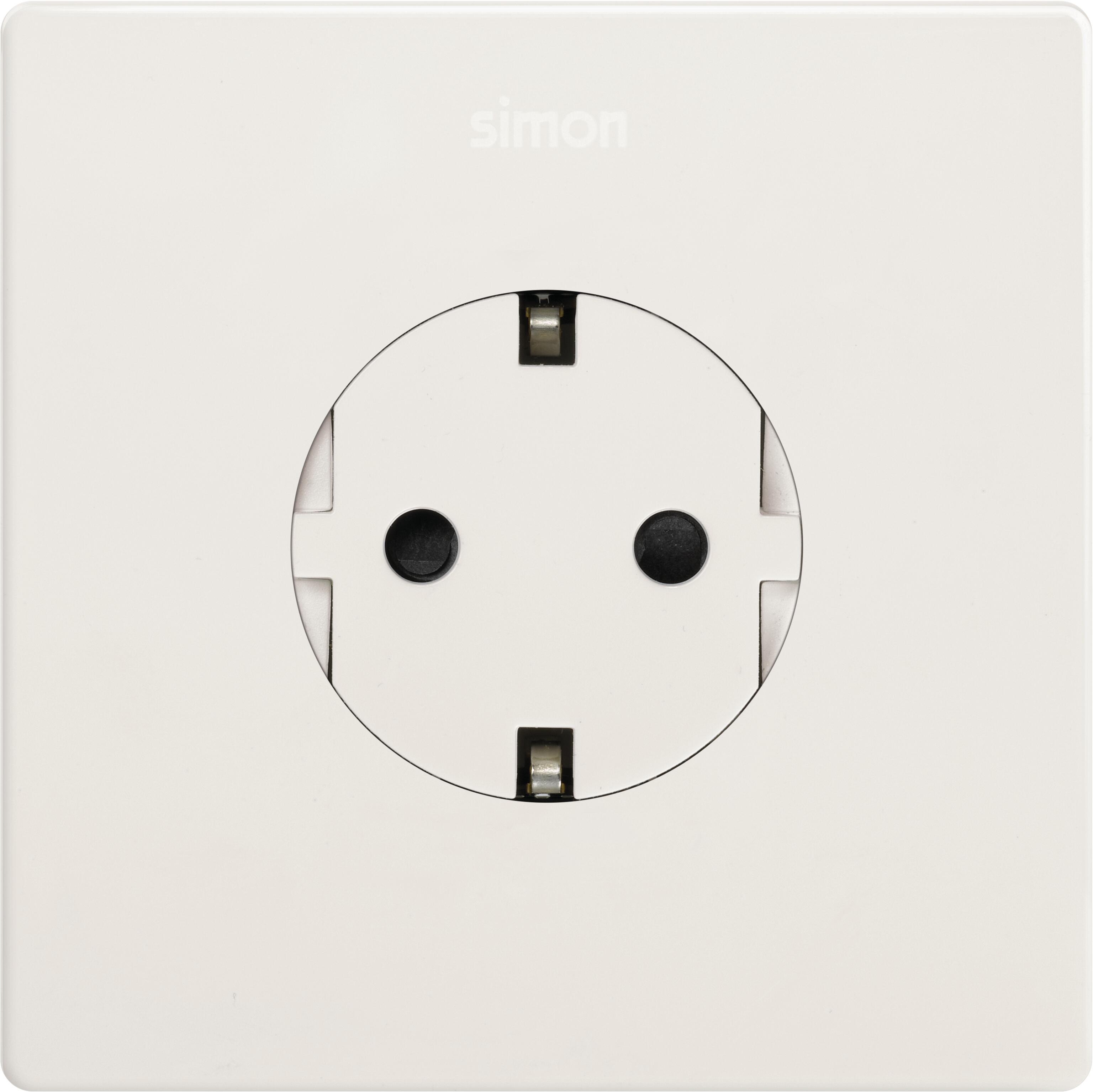 Kit interruptor 1 módulo + enchufe Clean SIMON 270 blanco