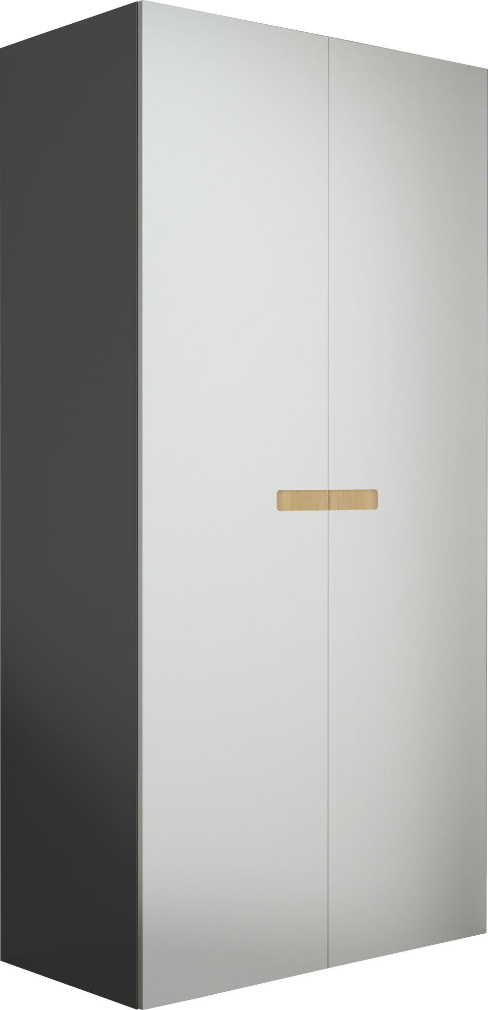 Armario ropero puerta abatible spaceo home nepal blanco-roble 240x120x60cm