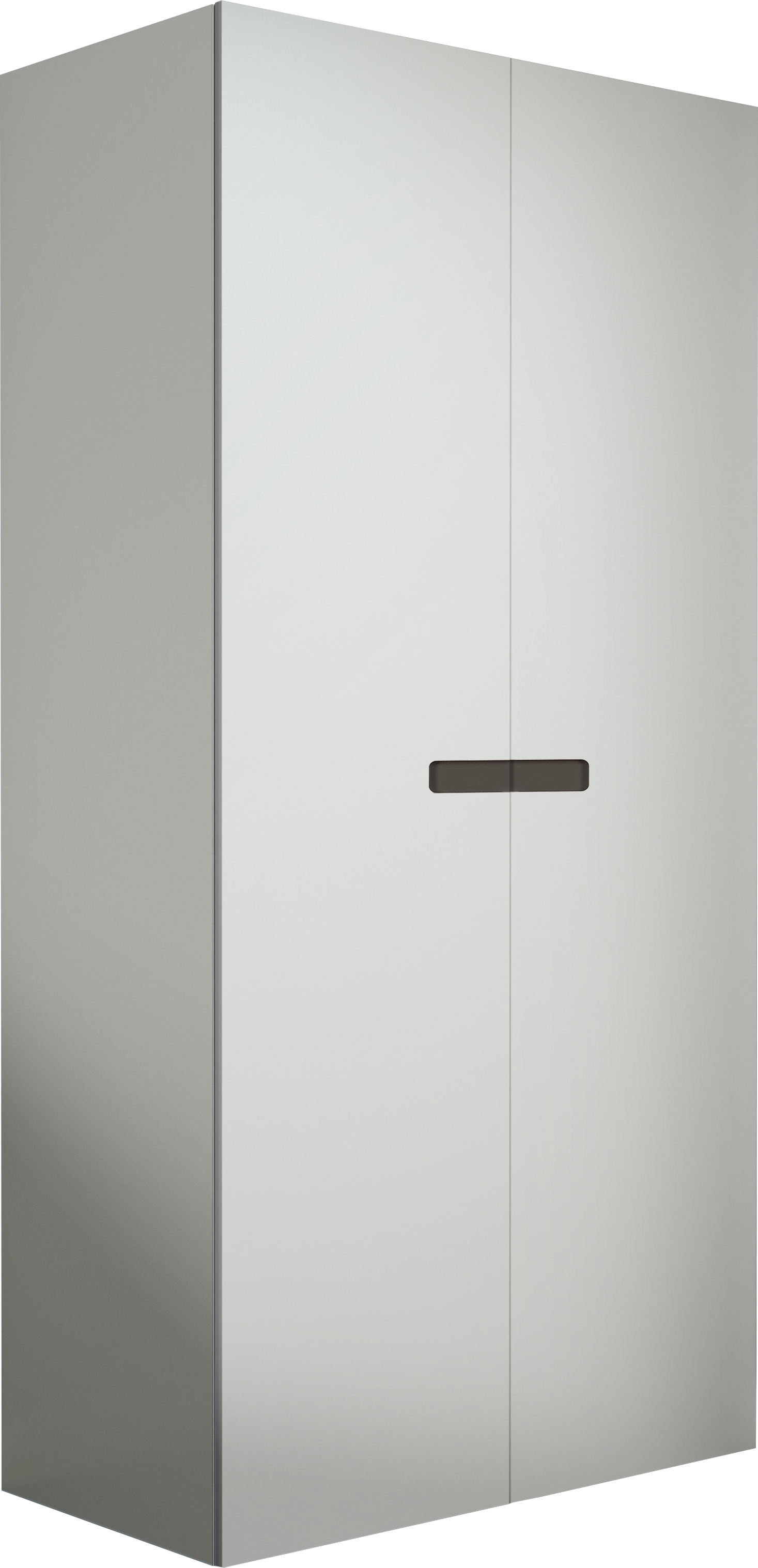 Armario ropero puerta abatible spaceo home nepal blanco-gris 240x120x60cm