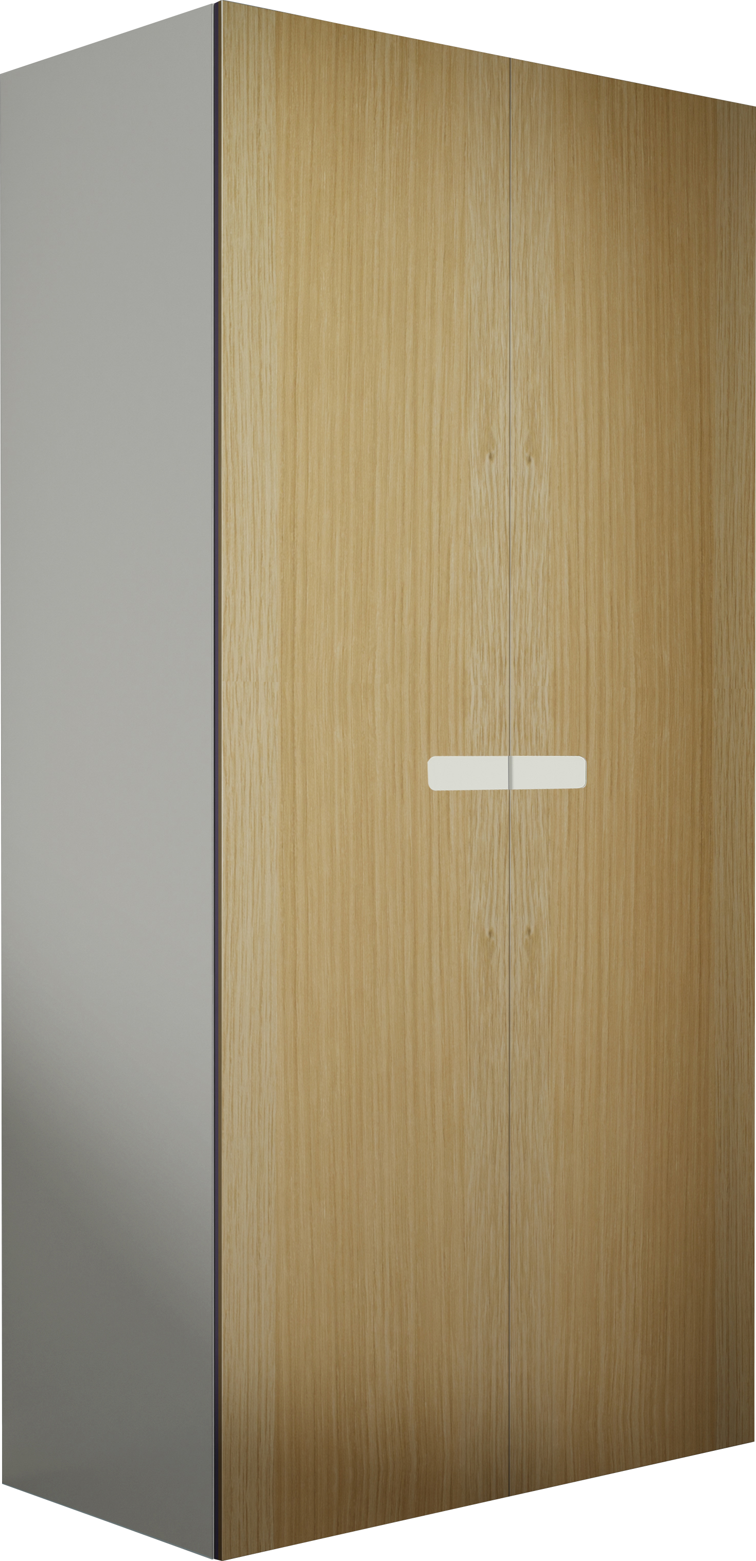 Armario ropero puerta abatible spaceo home nepal roble-blanco 240x120x60cm