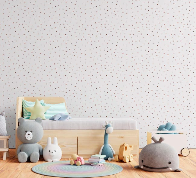 Dot Rosa Papel pintado autoadhesivo vinílico sin pvc infantil Dot rosa | Leroy ...