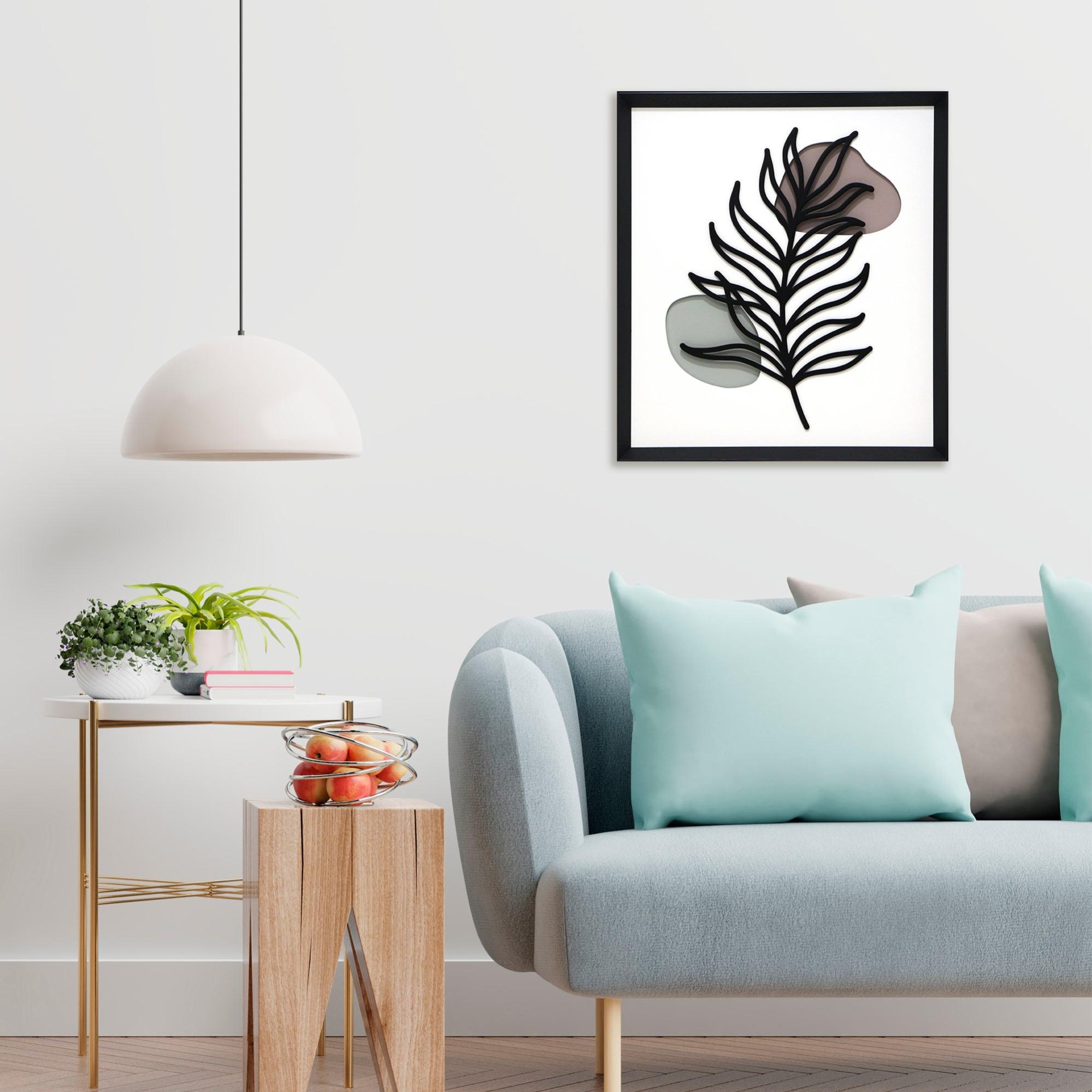 Cuadro decorativo rama con hojas 50 cm x 70 cm