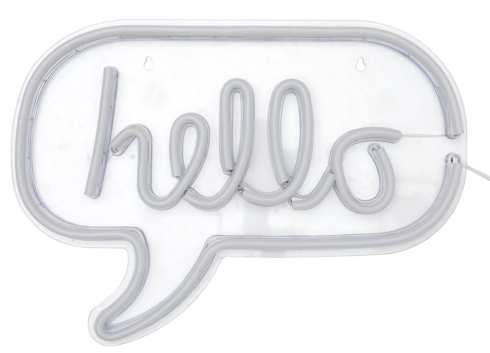 Lámpara neón hello con usb 3000k