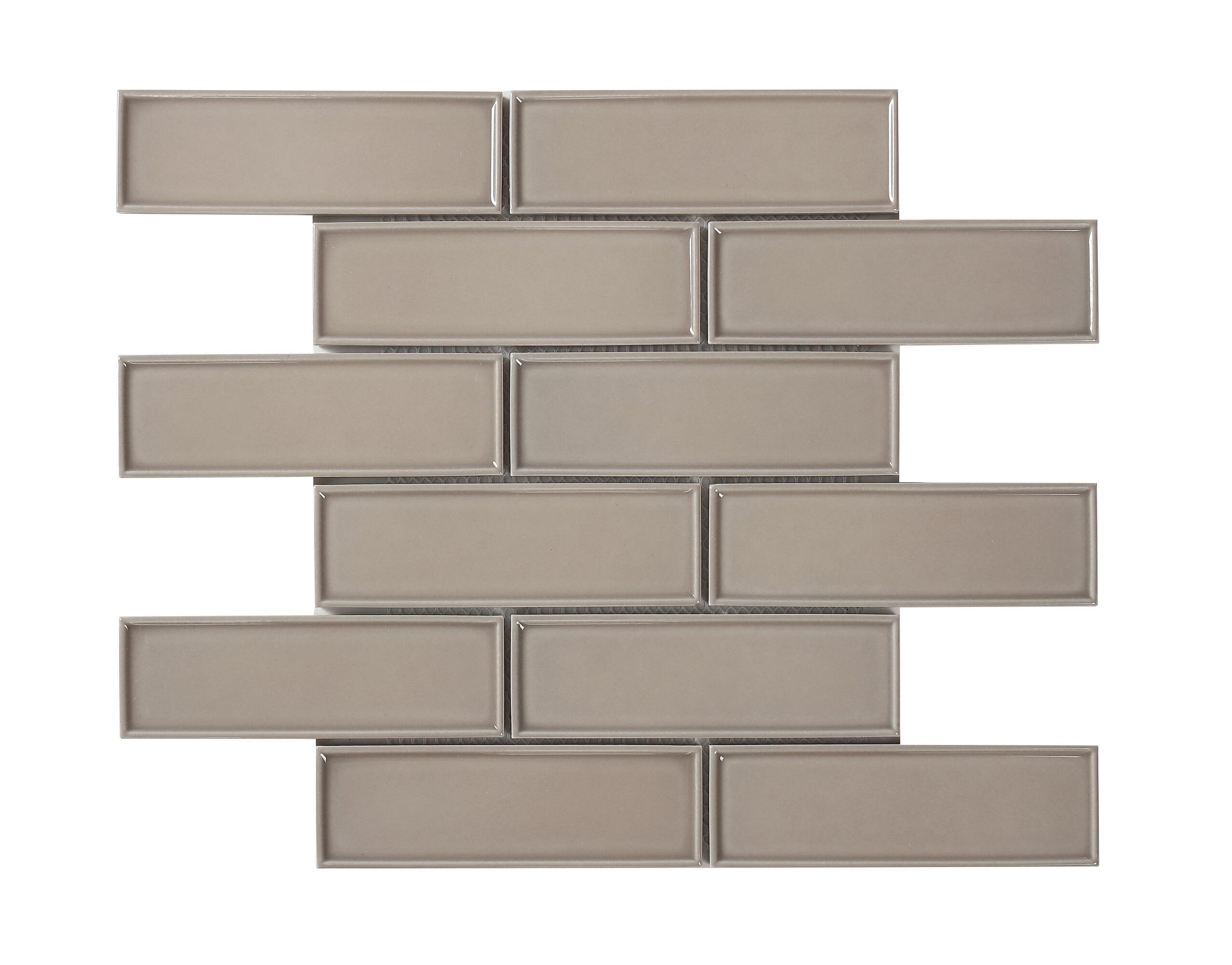 Mosaico tech gris / plata para pared de 37.2xcm