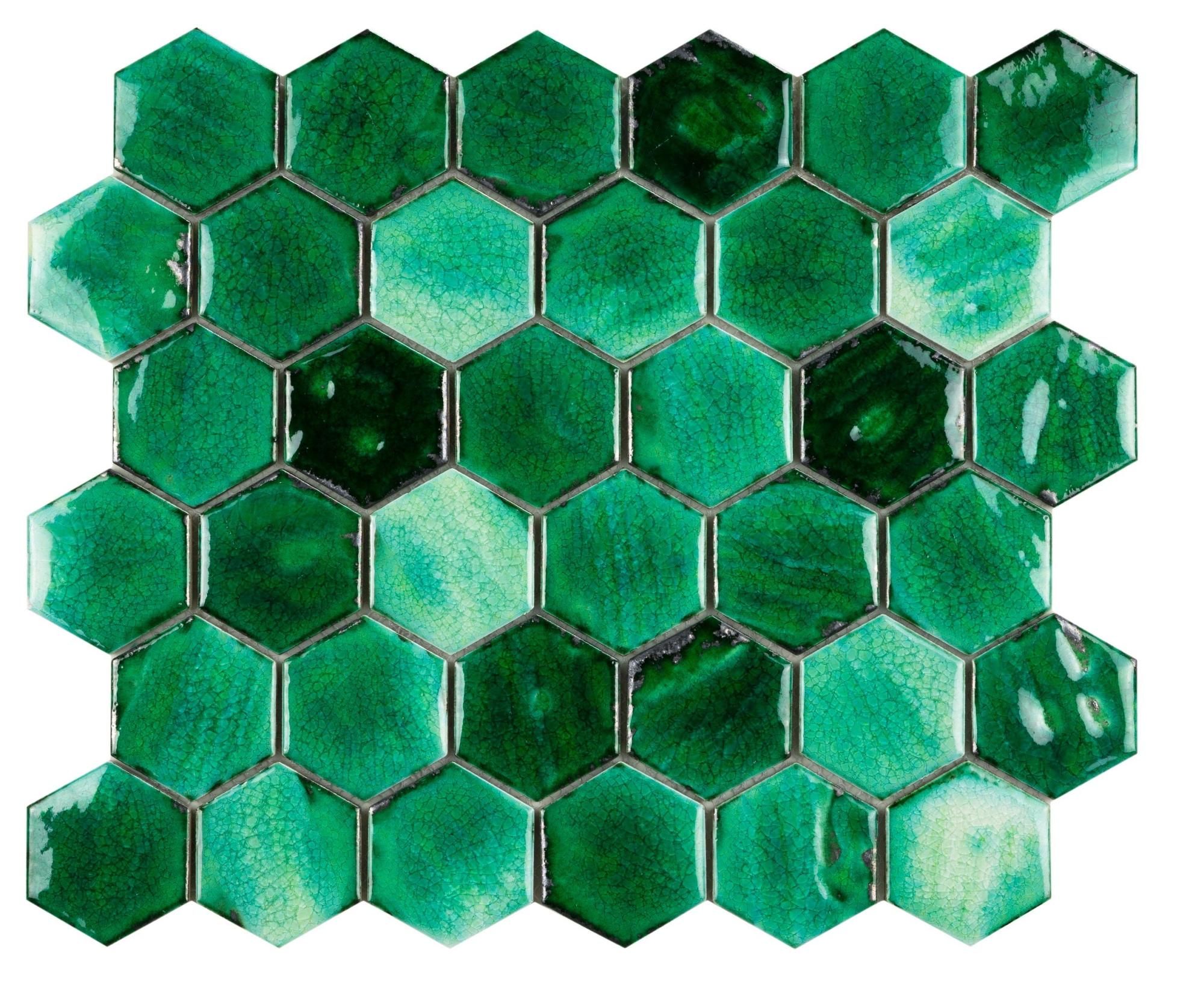 Mosaico tech 31.2x27 cm verde