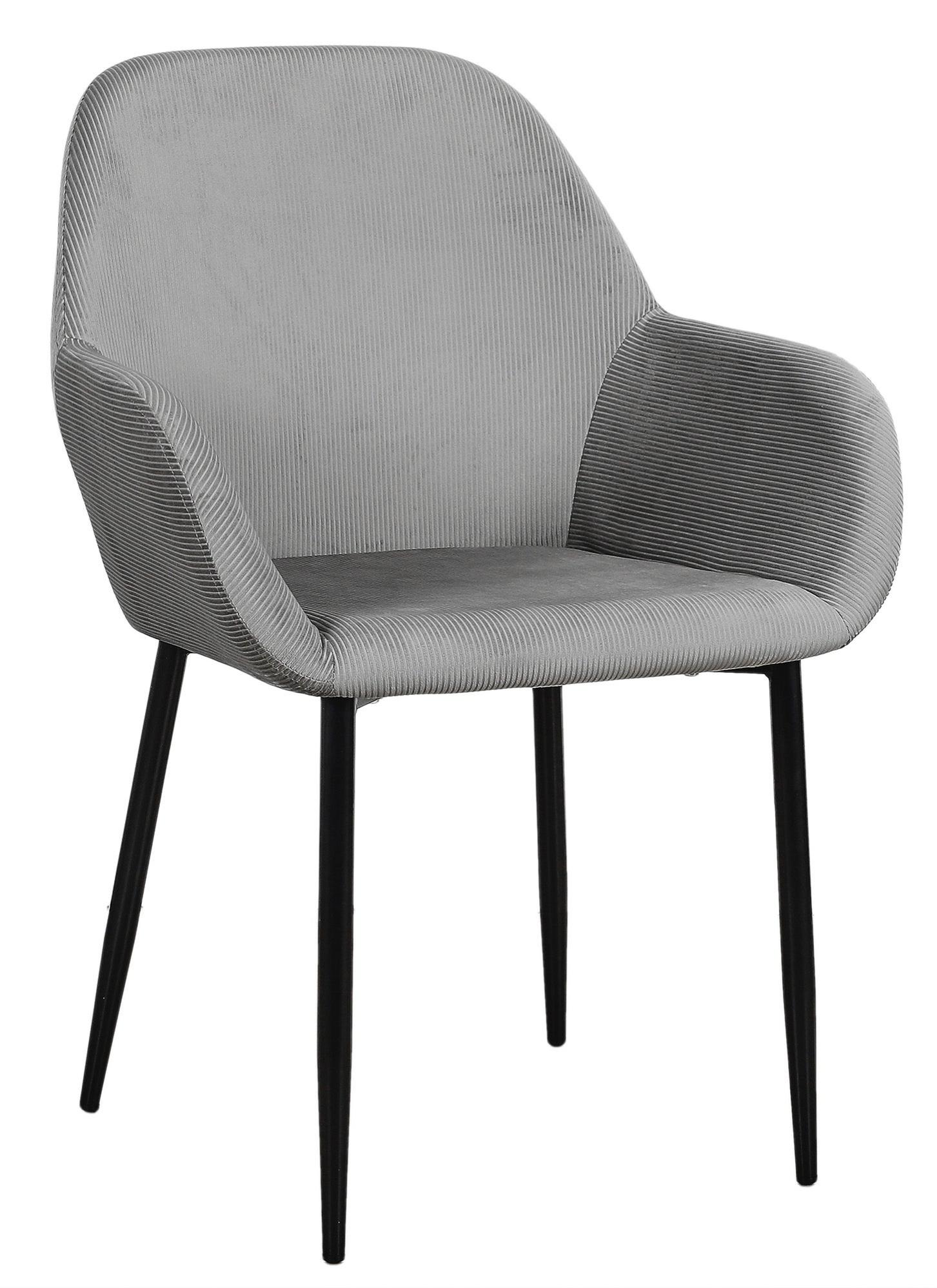 Set de 2 sillas de comedor giulia de madera color gris de 85x55,7x59cm