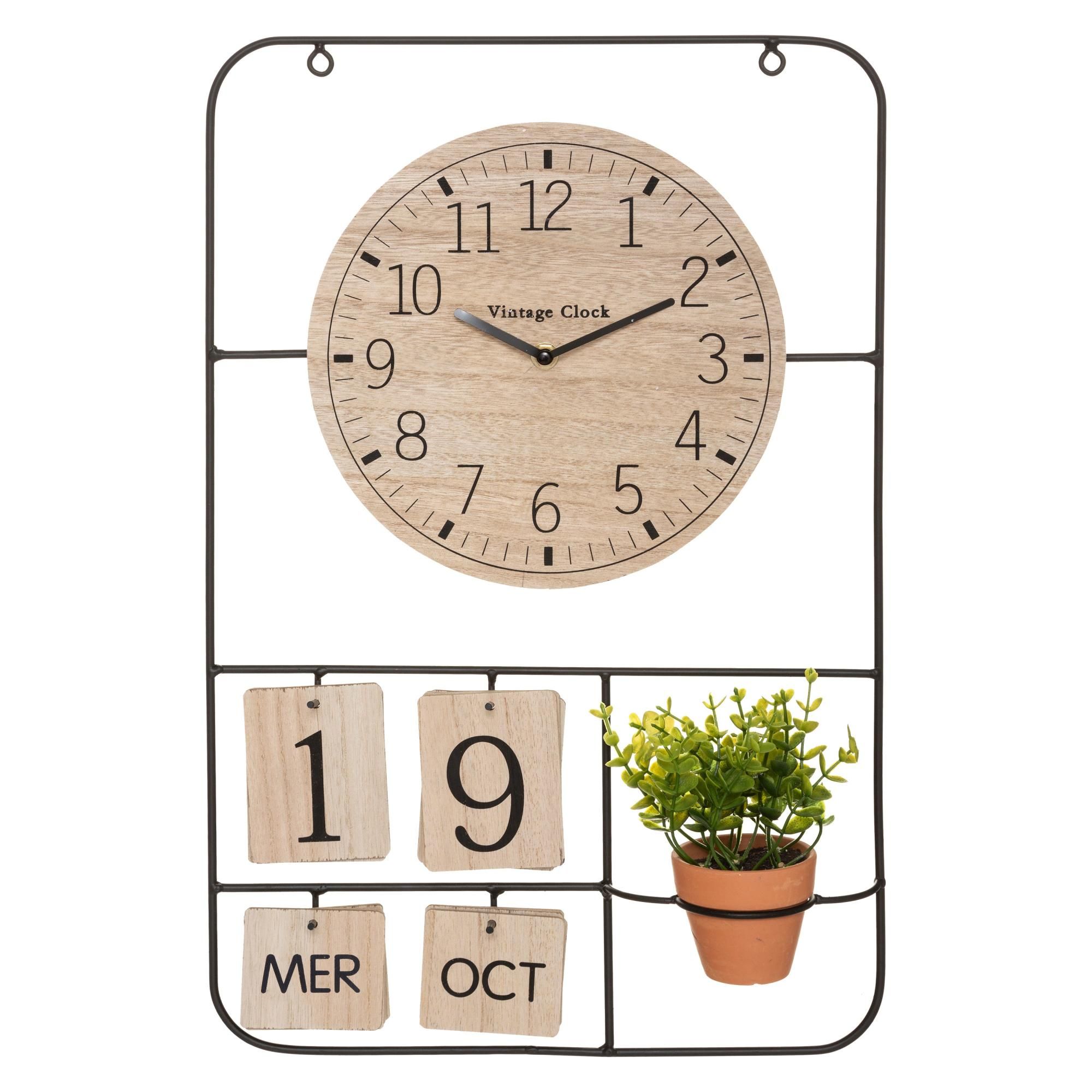 Reloj de online pared con calendario