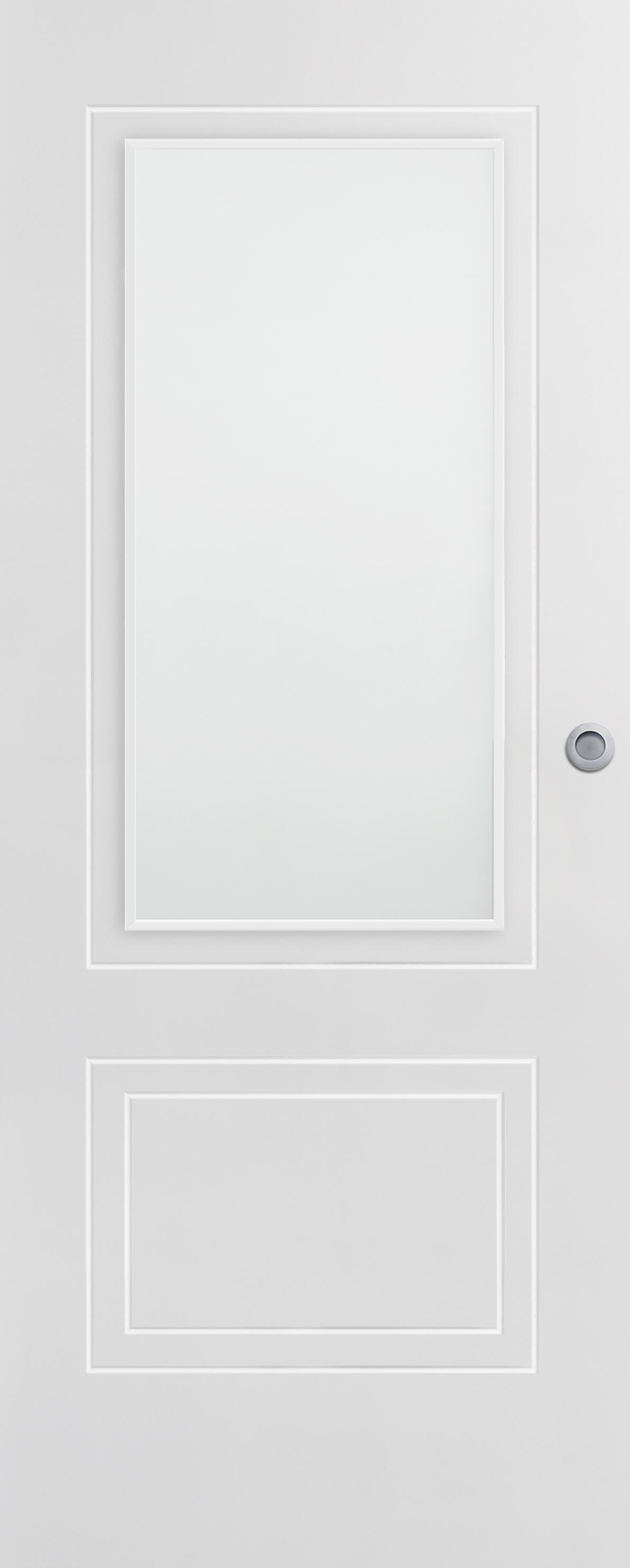 Puerta corredera boston blanco con cristal de 92.5 cm con uñero