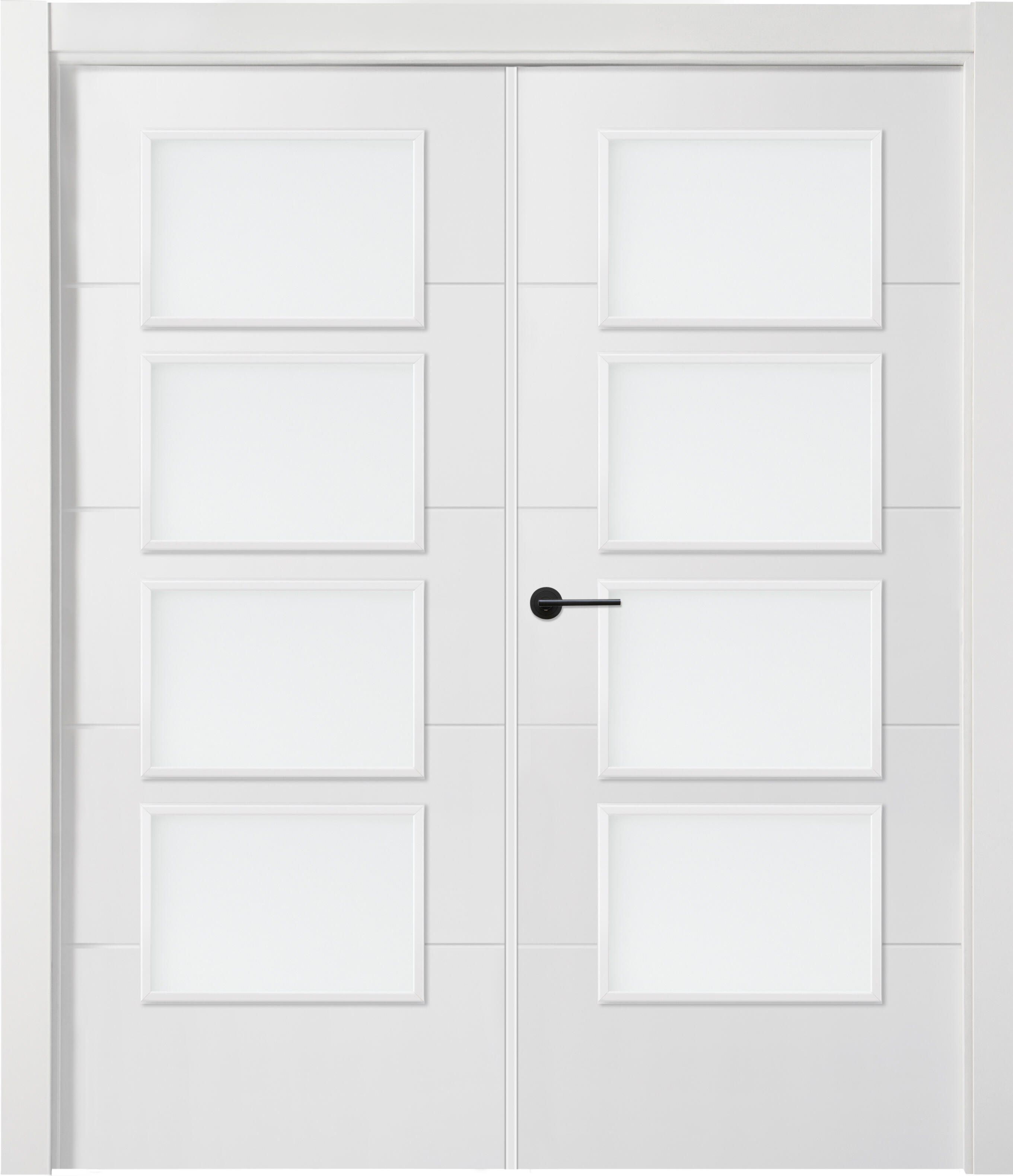 Puerta lucerna plus black blanco de apertura derecha con cristal 145 cm de la marca ARTENS