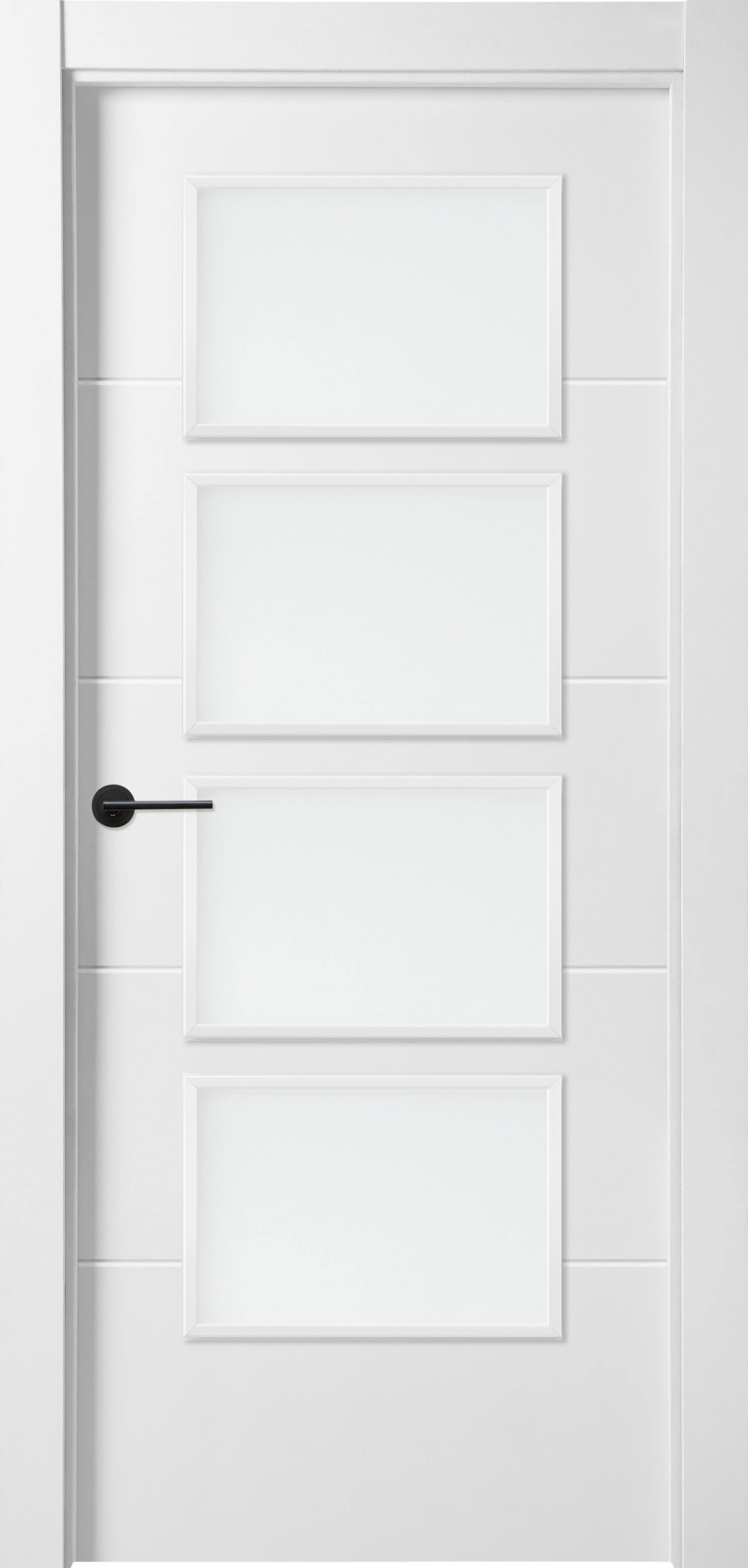 Puerta lucerna plus black blanco de apertura derecha con cristal de 11x92.5 cm de la marca ARTENS