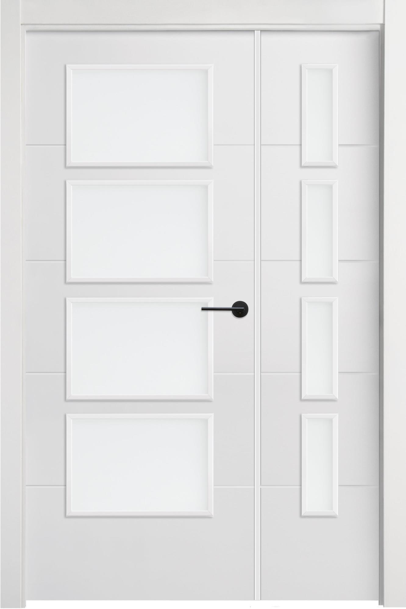 Puerta lucern plus black blanco de apertura derecha con cristal de 125 cm de la marca ARTENS