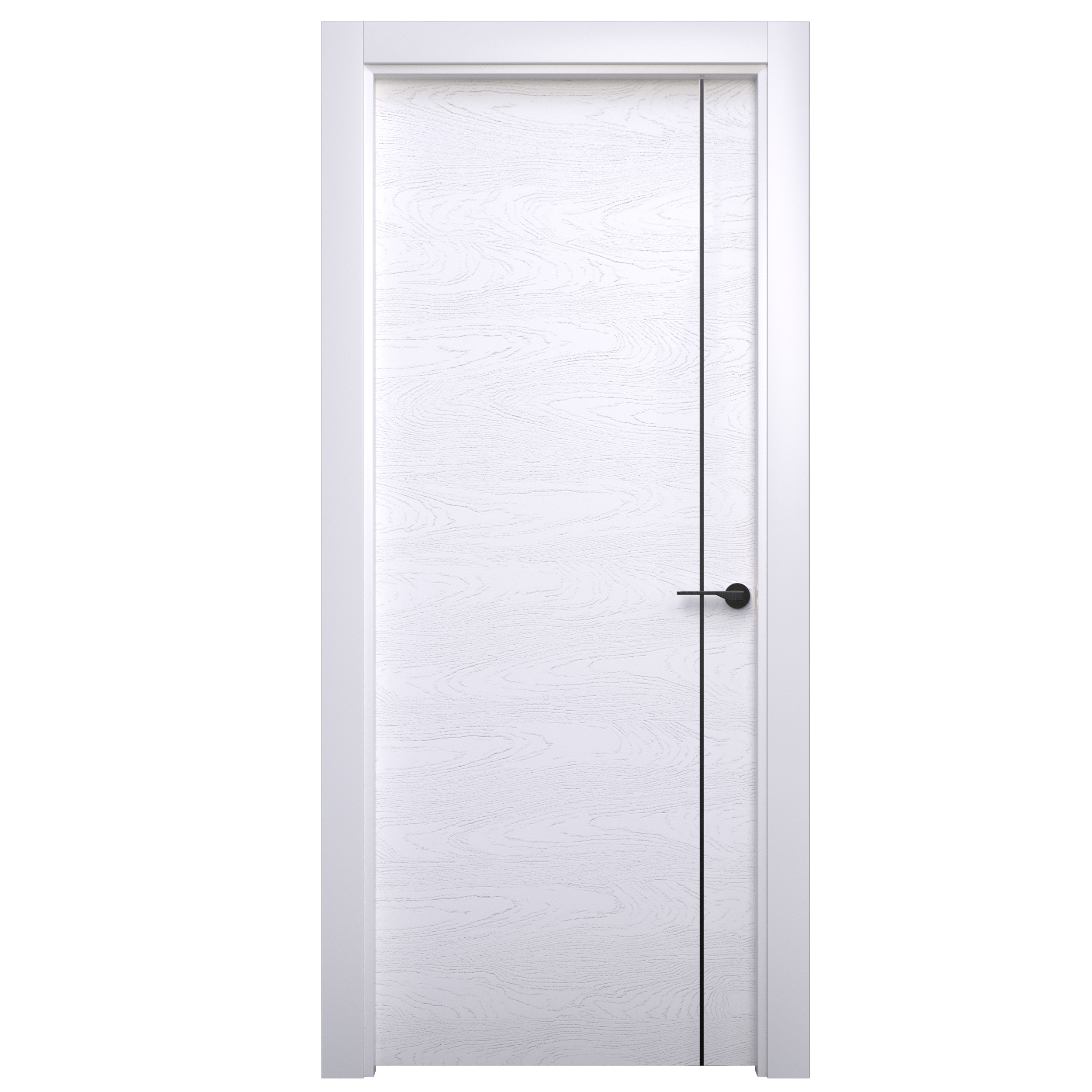 Puerta mencía premium blanco-negro apertura izquierda de 9x62,5cm