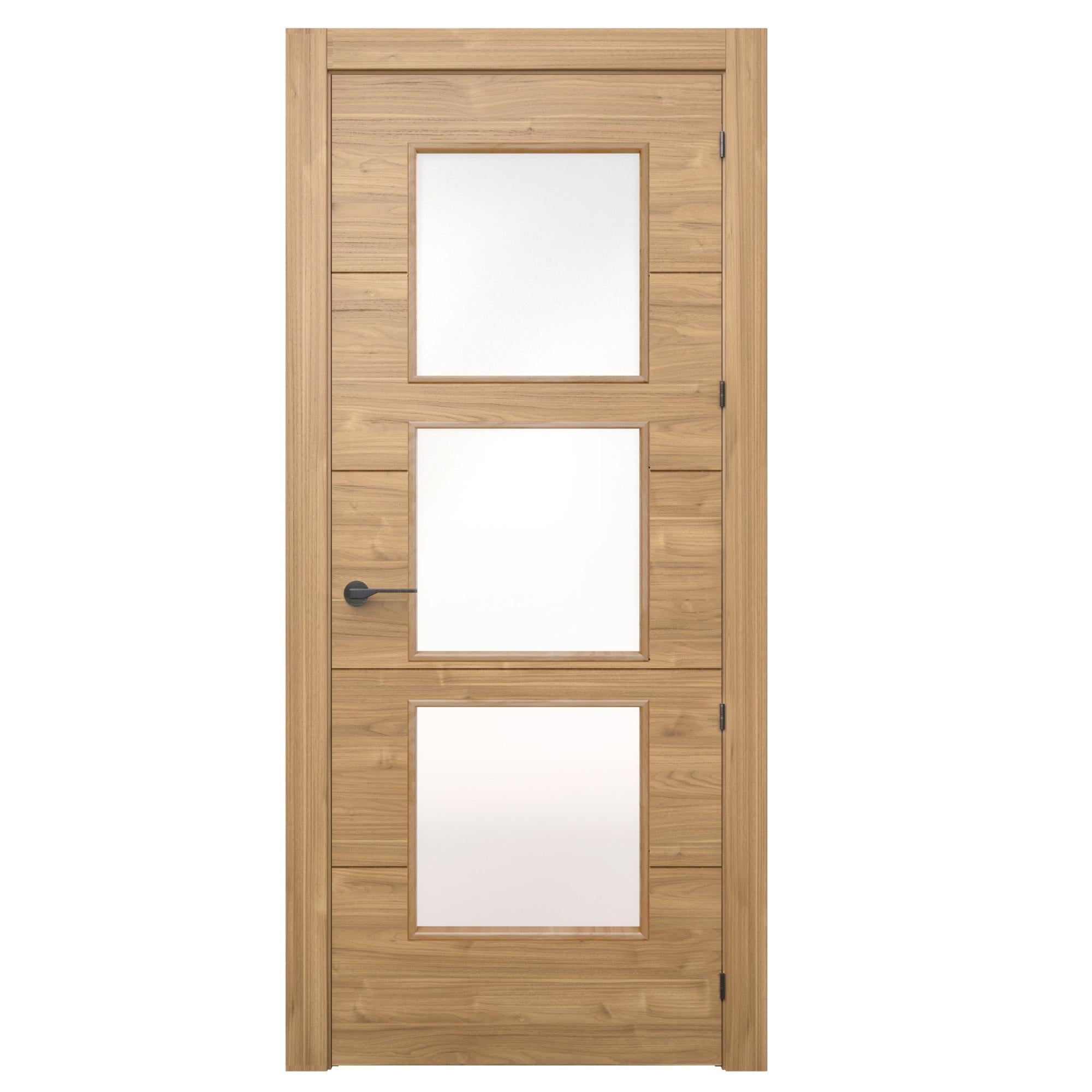 Puerta berna slow plus nogal apertura izquierda de con cristal de72 5cm de la marca CASTALLA