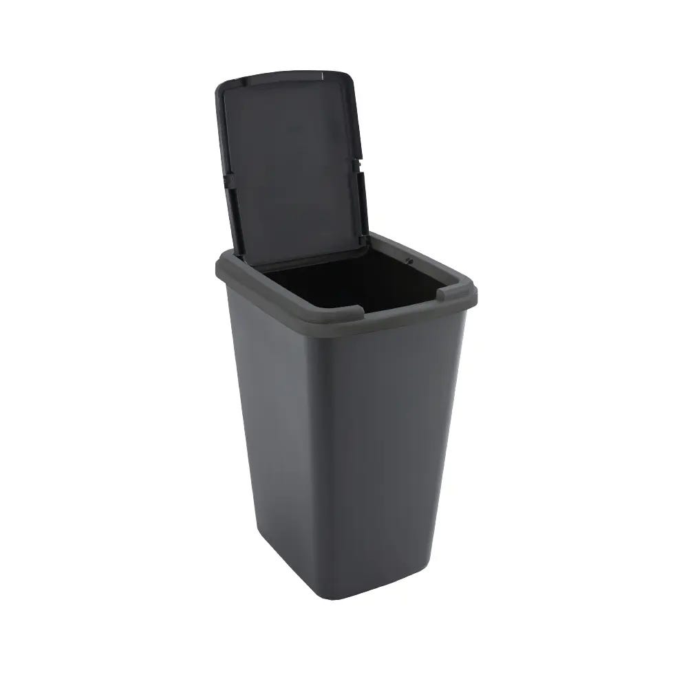 Cubo de basura DELINIA Swing plástico negro 50 litros