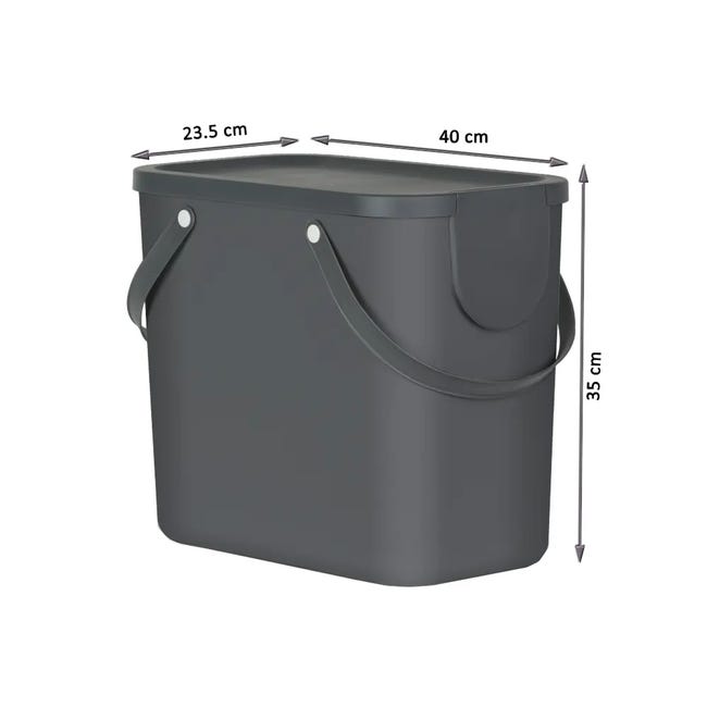 Cubo de la basura con pedal KETER negro con 25 litros de capacidad