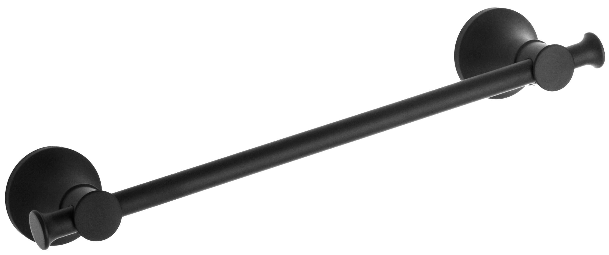 Toallero cardiff negro 35x5.5 cm