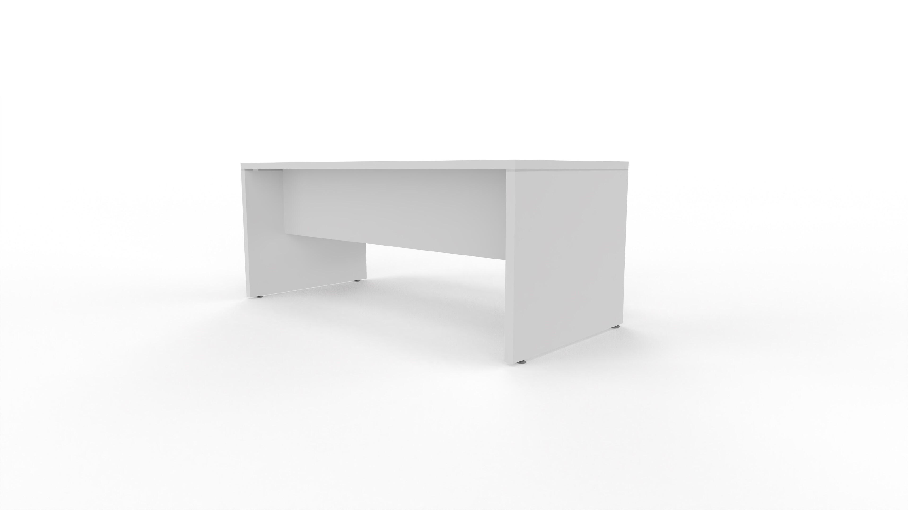 Mesa de escritorio de melamina new pano blanco de 140x80x74cm de la marca Sin marca