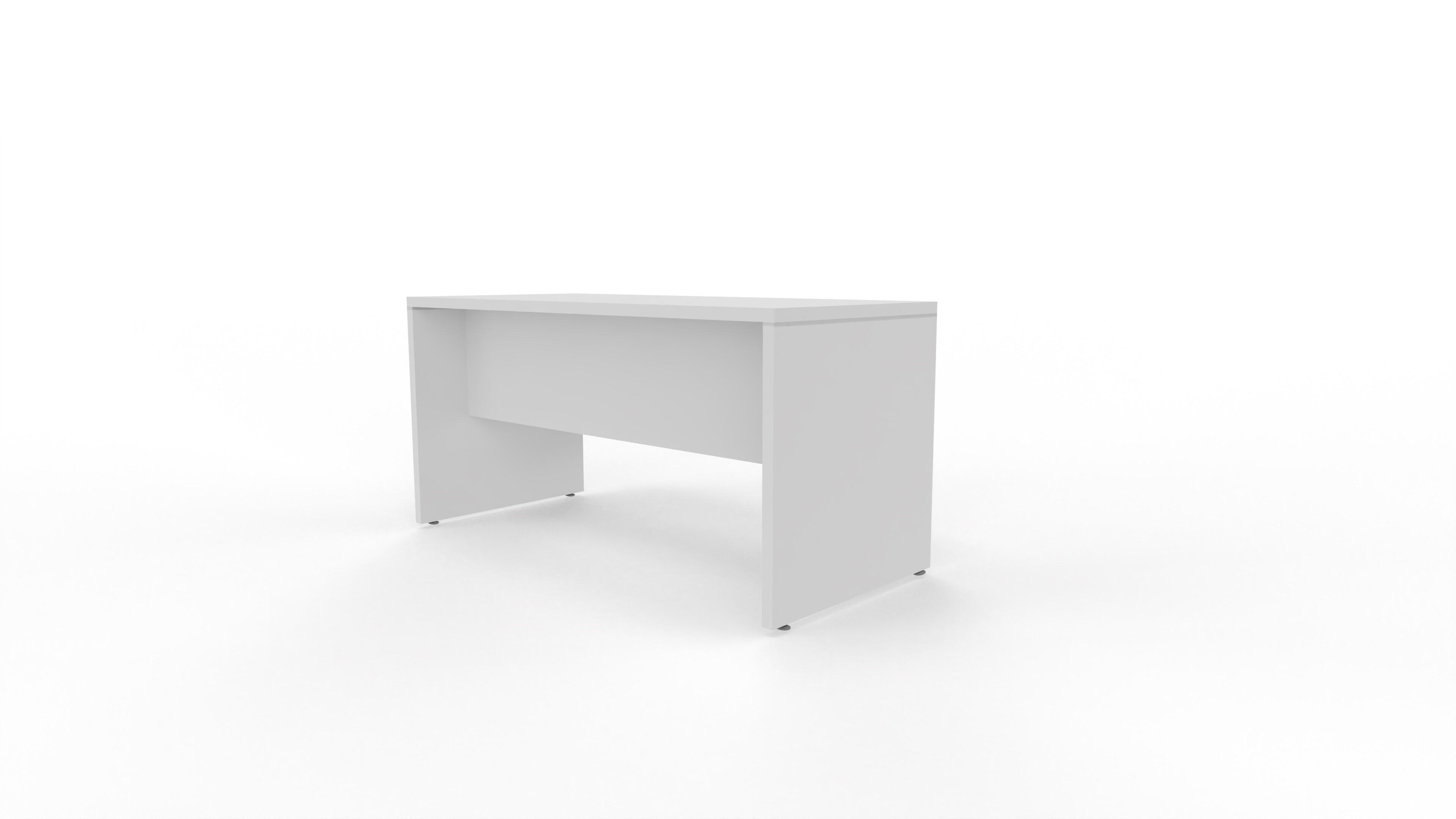 Mesa de escritorio de melamina new pano blanco de 74x100x60cm