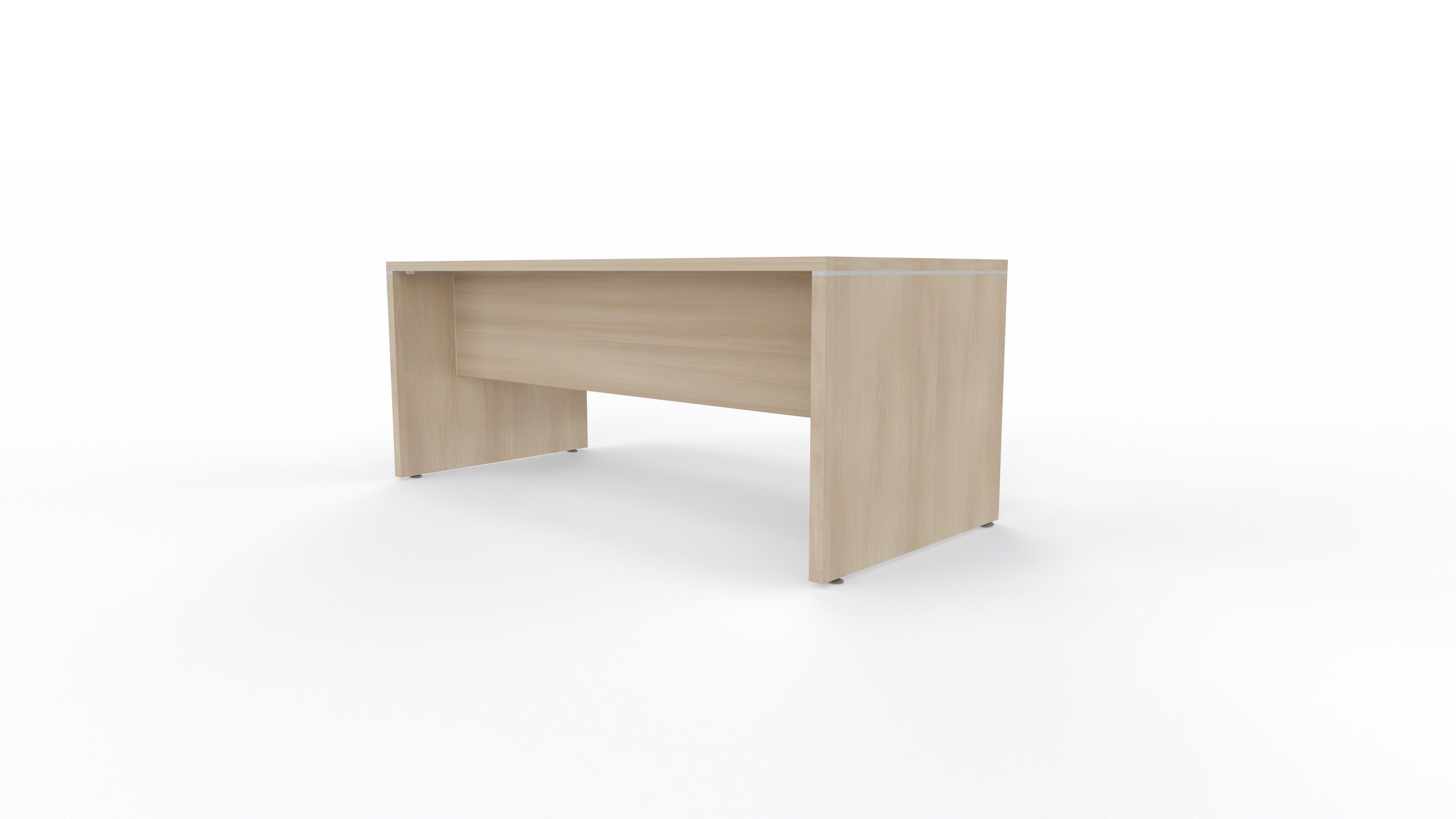 Mesa de escritorio de melamina new pano roble claro de 140x80x74cm