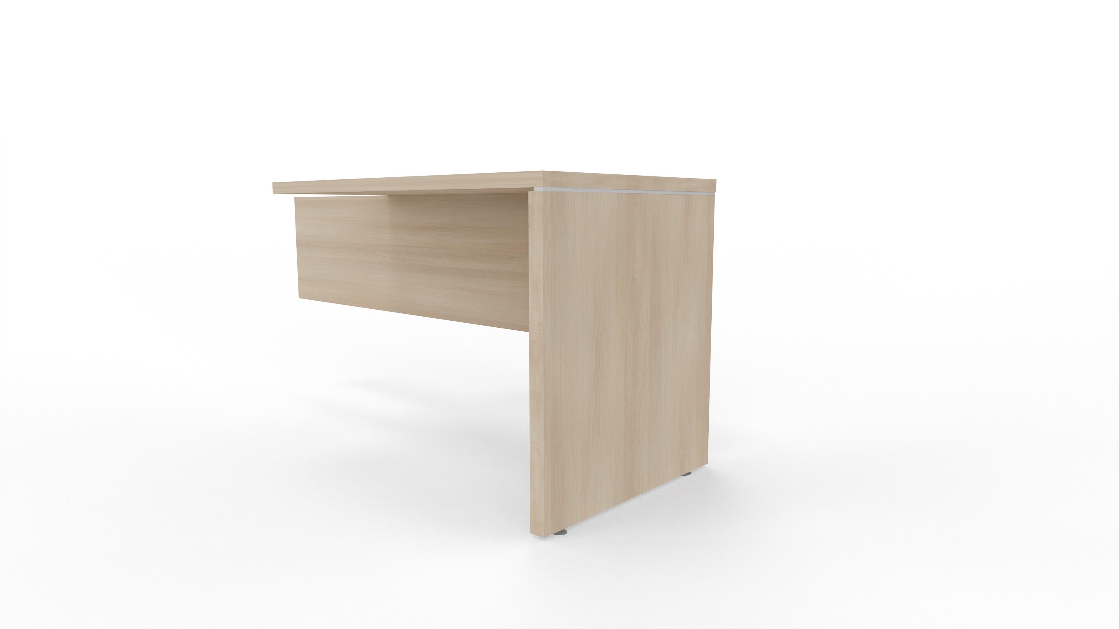 Mesa lateral de escritorio de melamina new pano beige de 74x80x60cm