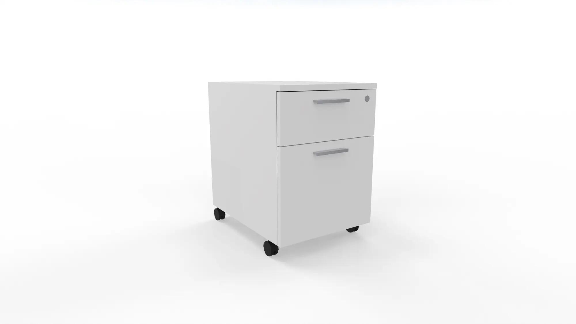 Mesa de escritorio de melamina cajonera blanco de 60x42x55cm
