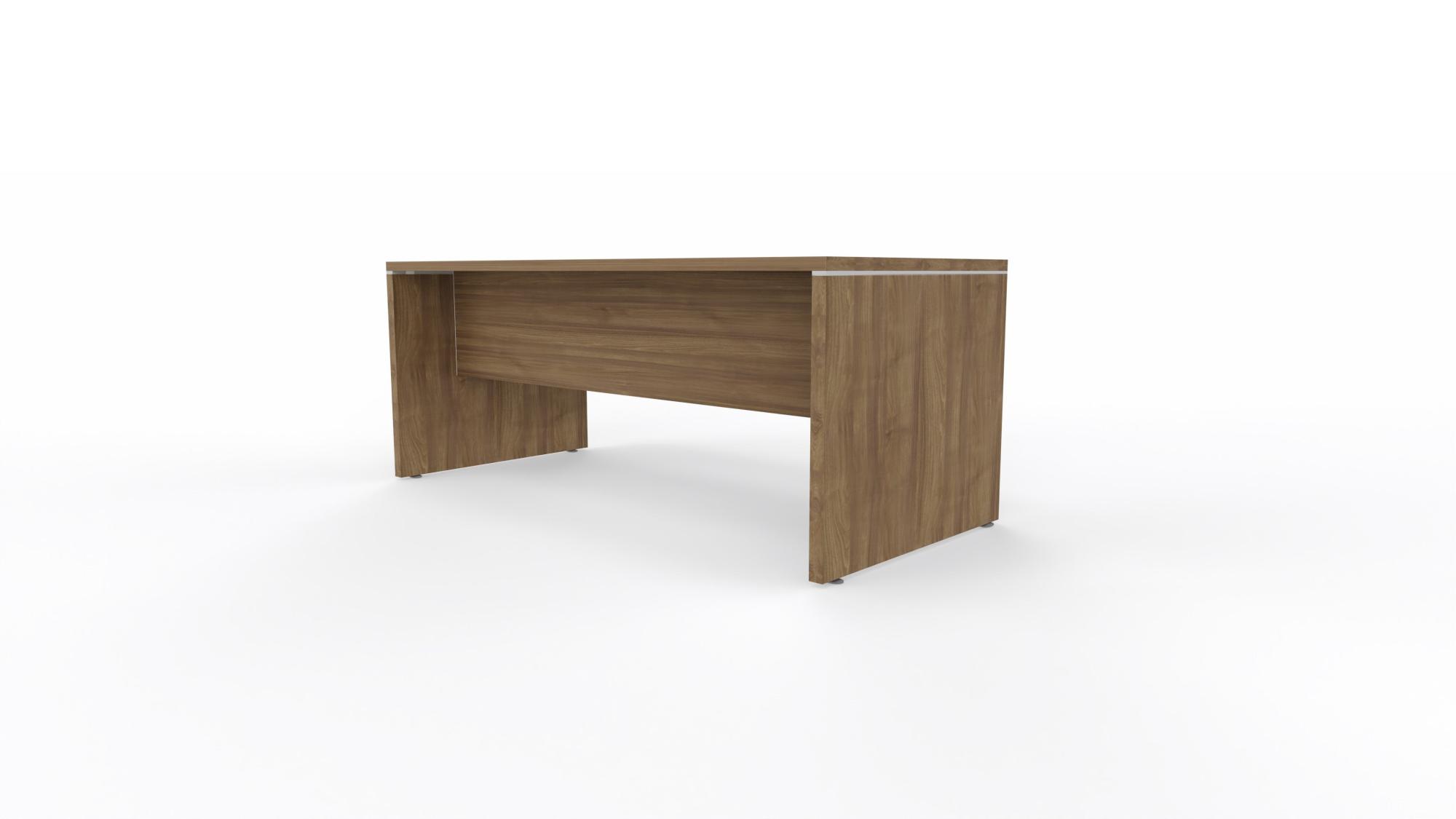 Mesa de escritorio de melamina new pano blanco nogal de 74x80x60cm de la marca Sin marca