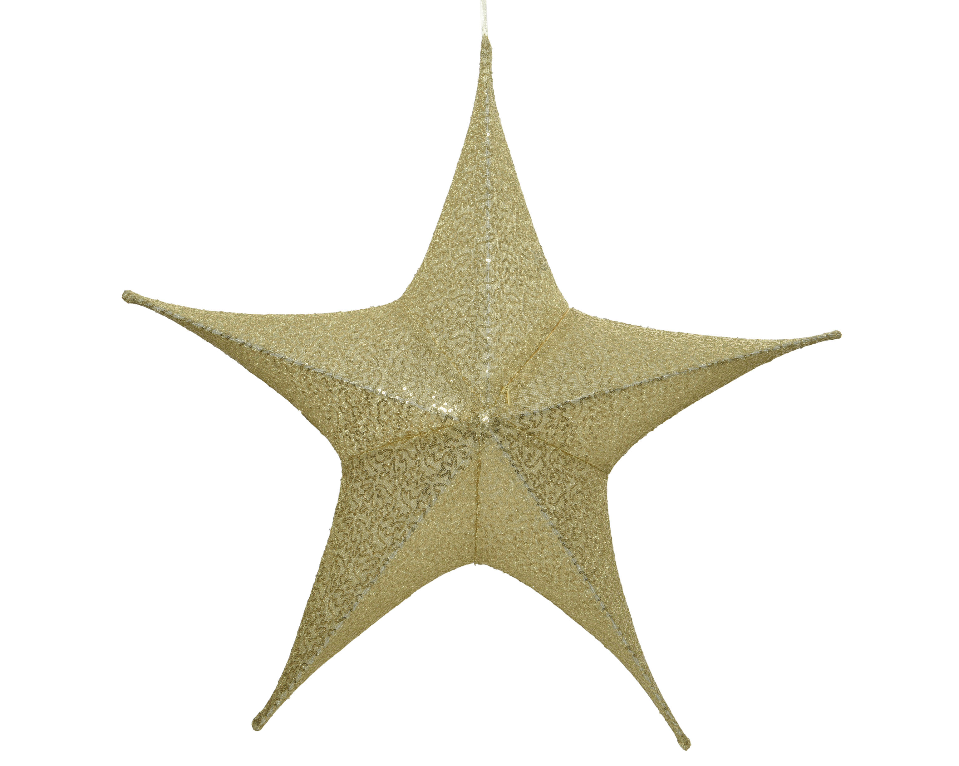Figura de navidad colgante estrella dorado 110 cm