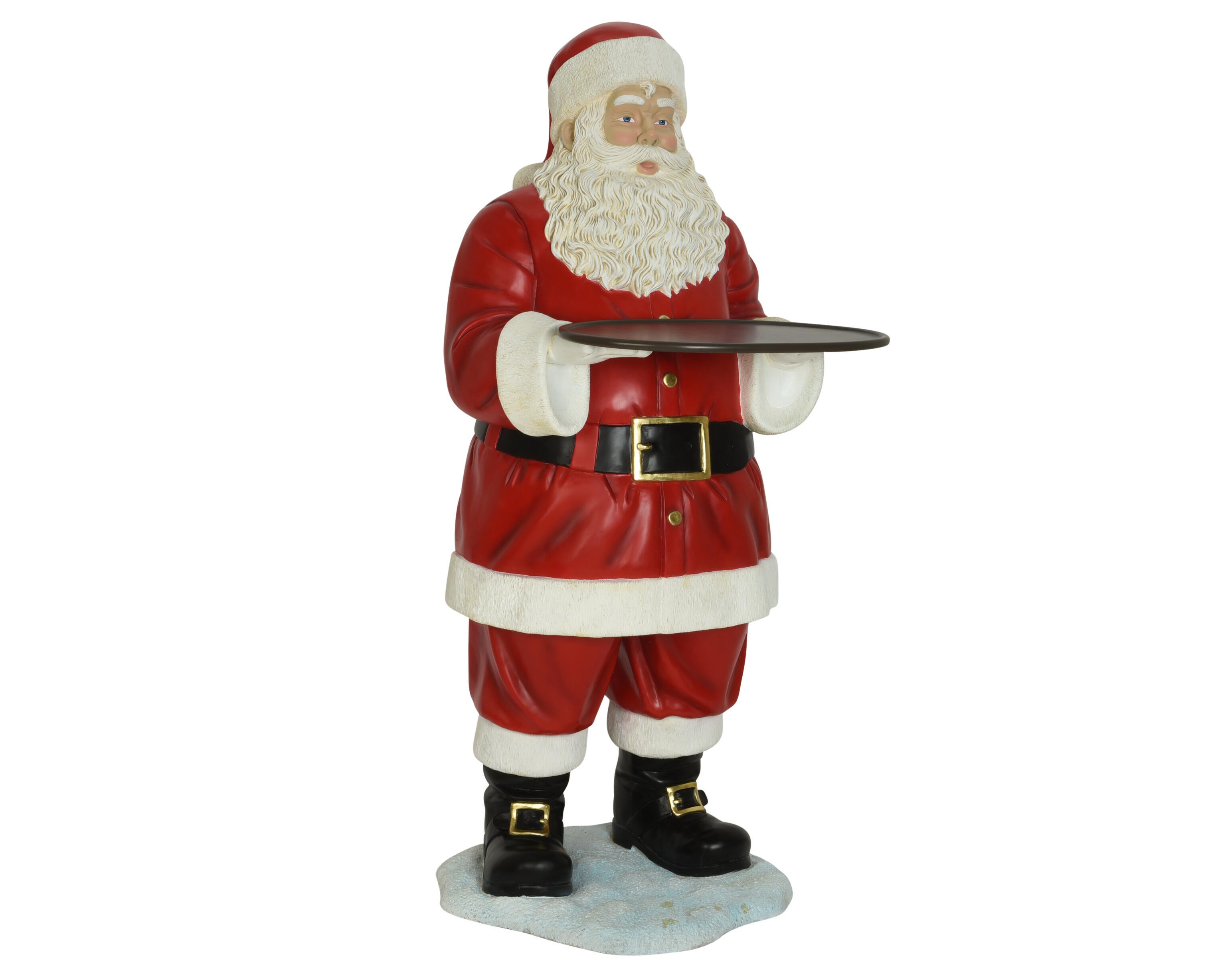 Figura de navidad papá noel con bandeja 185 cm