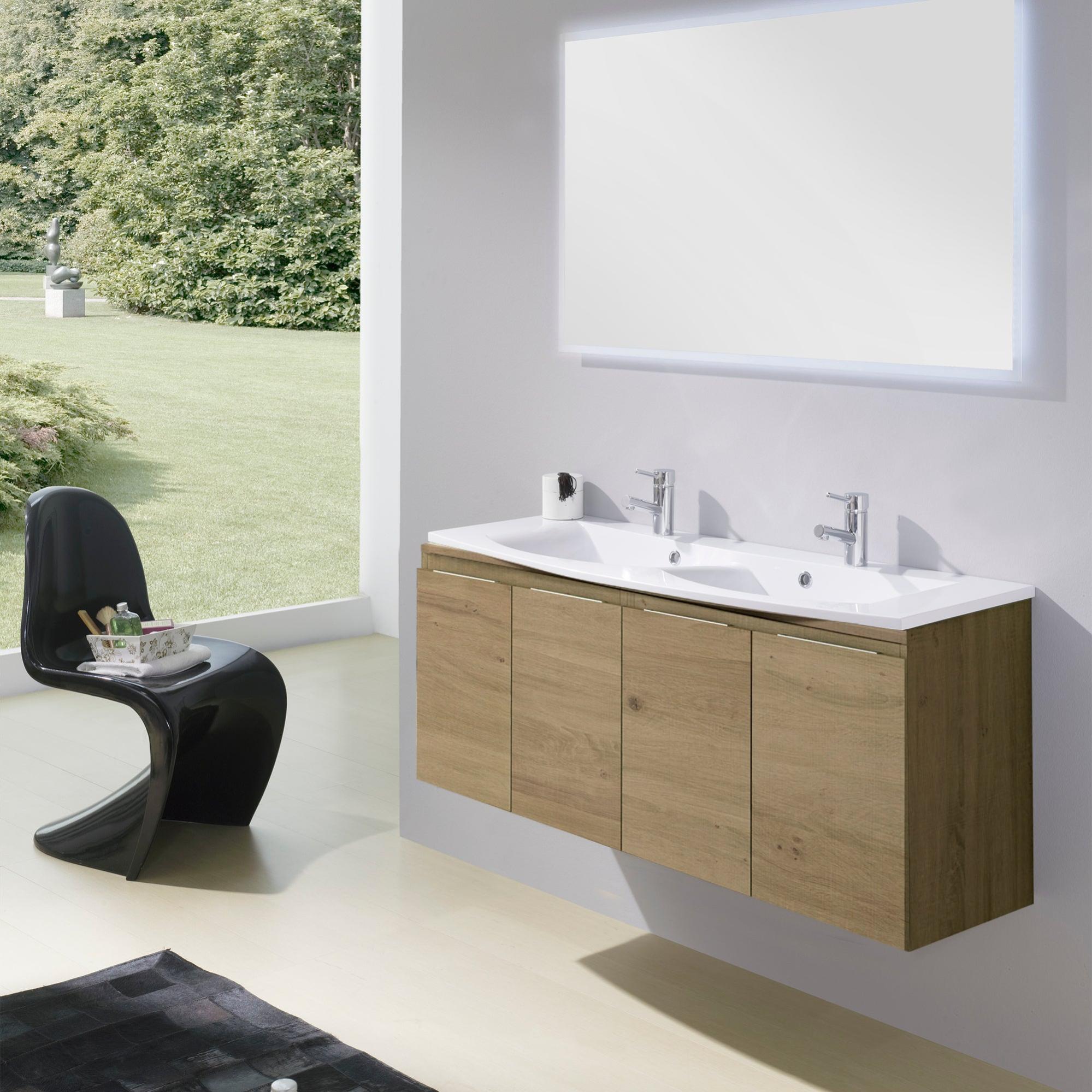 Mueble de baño con lavabo eclipse roble 119.6x45.5 cm