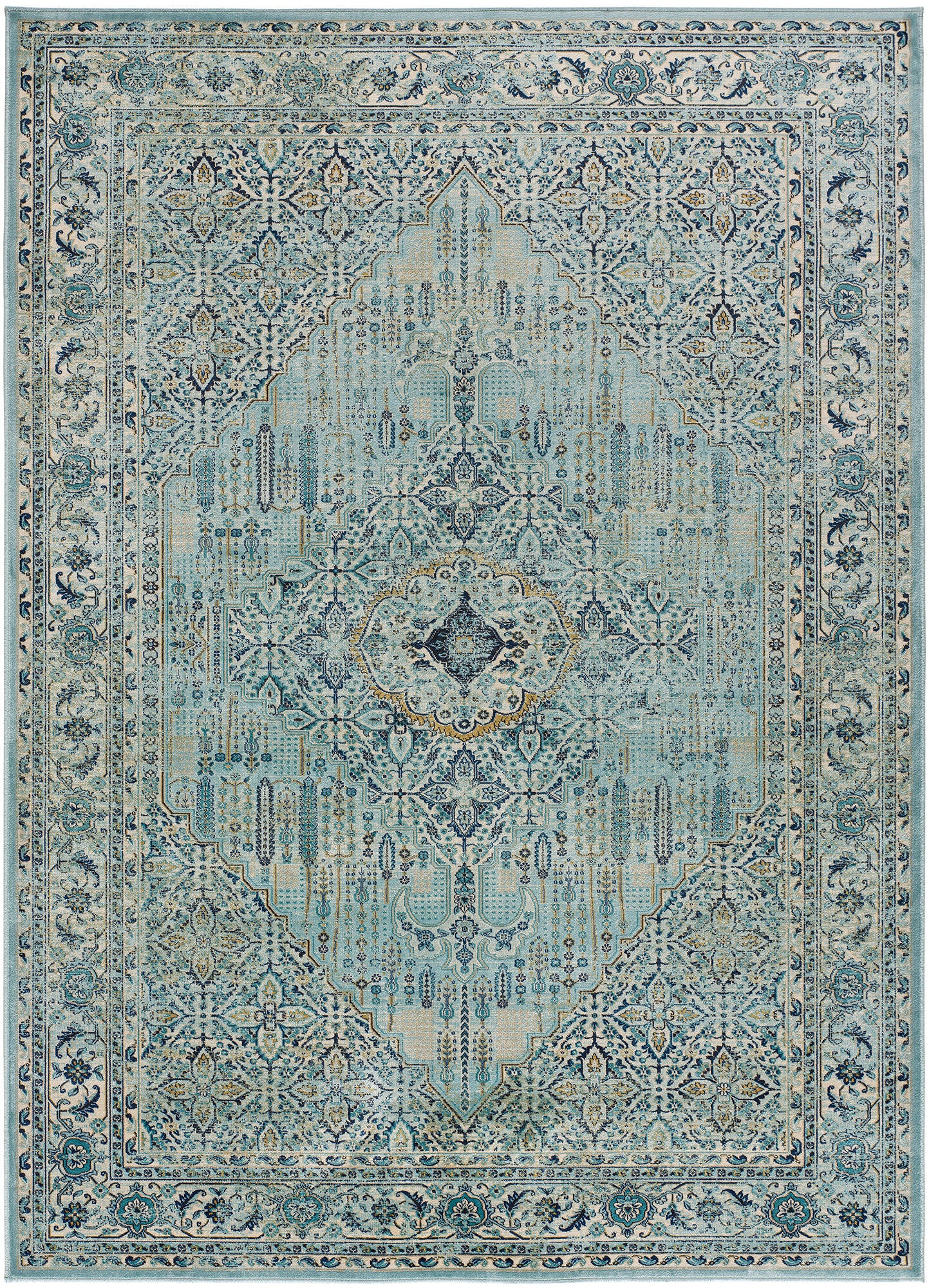 Alfombra viscosa dihya 1037 azul azul 200x290cm