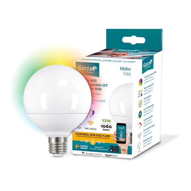 Bombilla inteligente LED Muvit iO E27 8,5W RGB+CCT con wifi