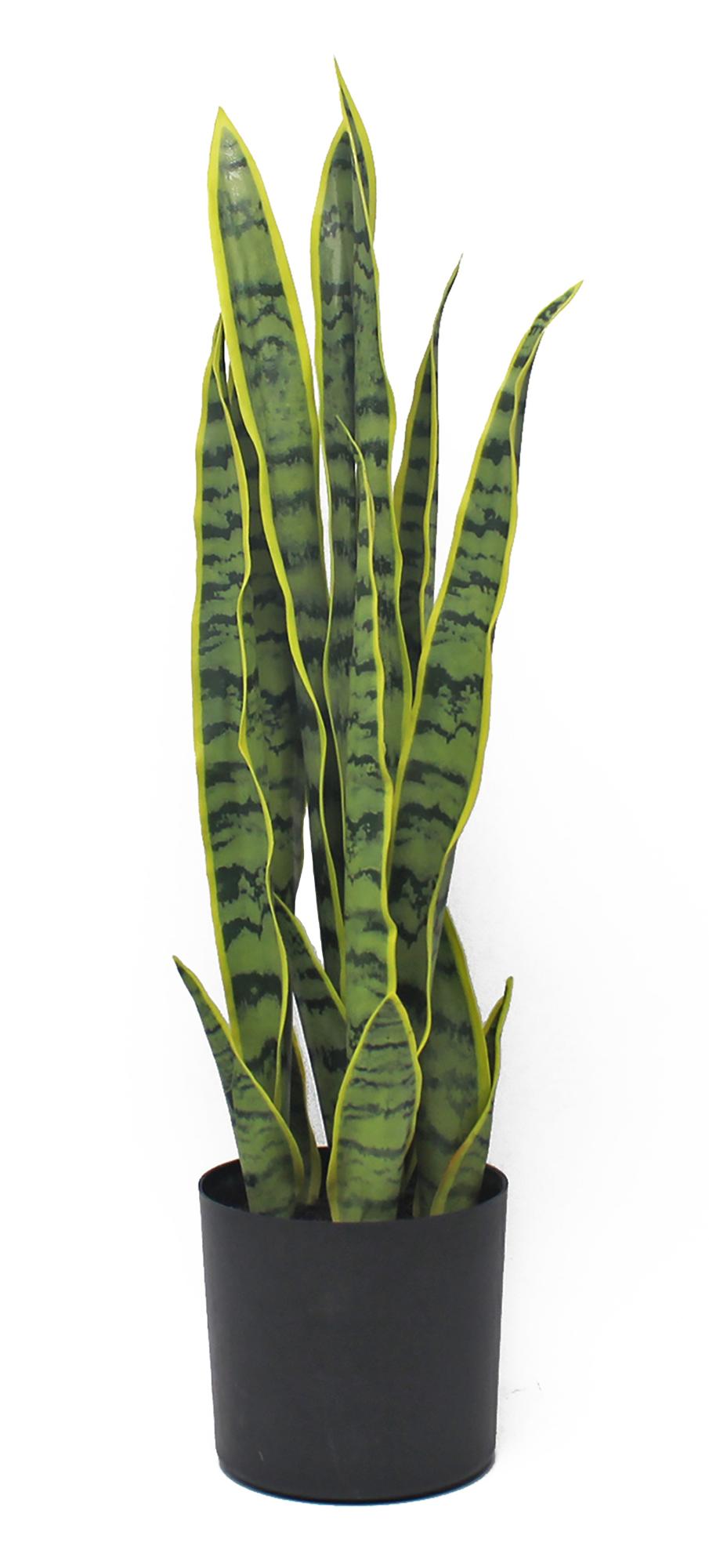 Planta artificial Sansiveria de 57 cm de altura en maceta de 13 cm
