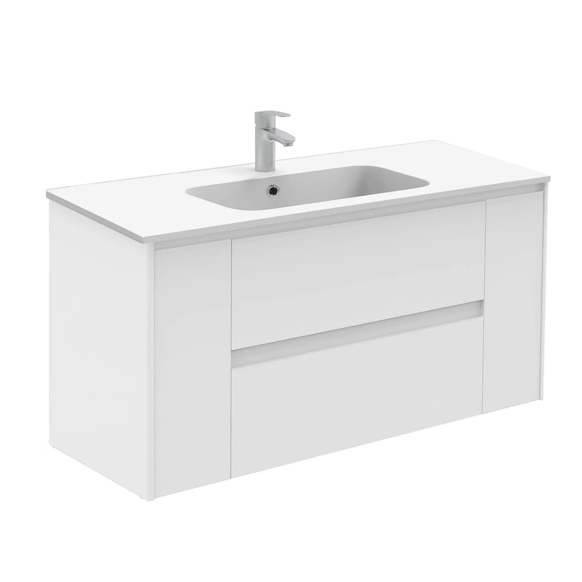 Mueble de baño con lavabo alfa blanco brillante 120x45 cm