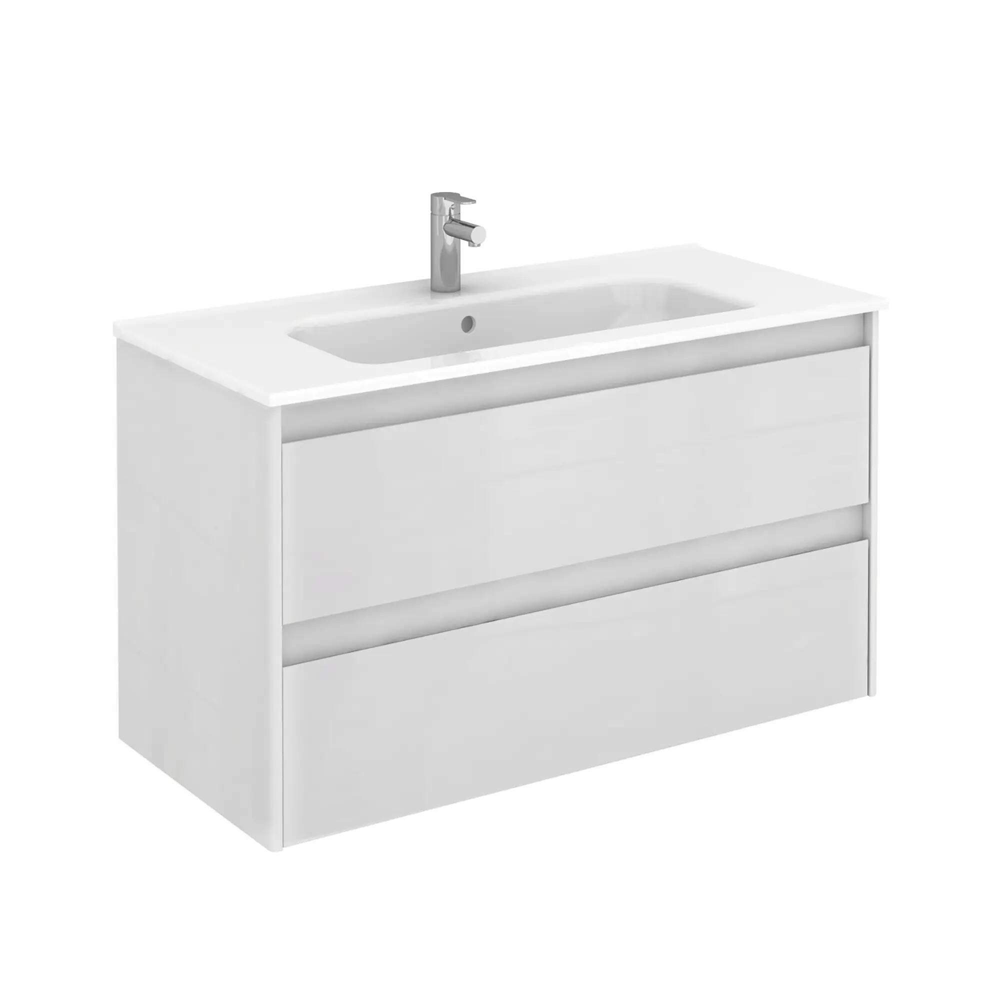 Mueble de baño con lavabo alfa blanco 100x45 cm