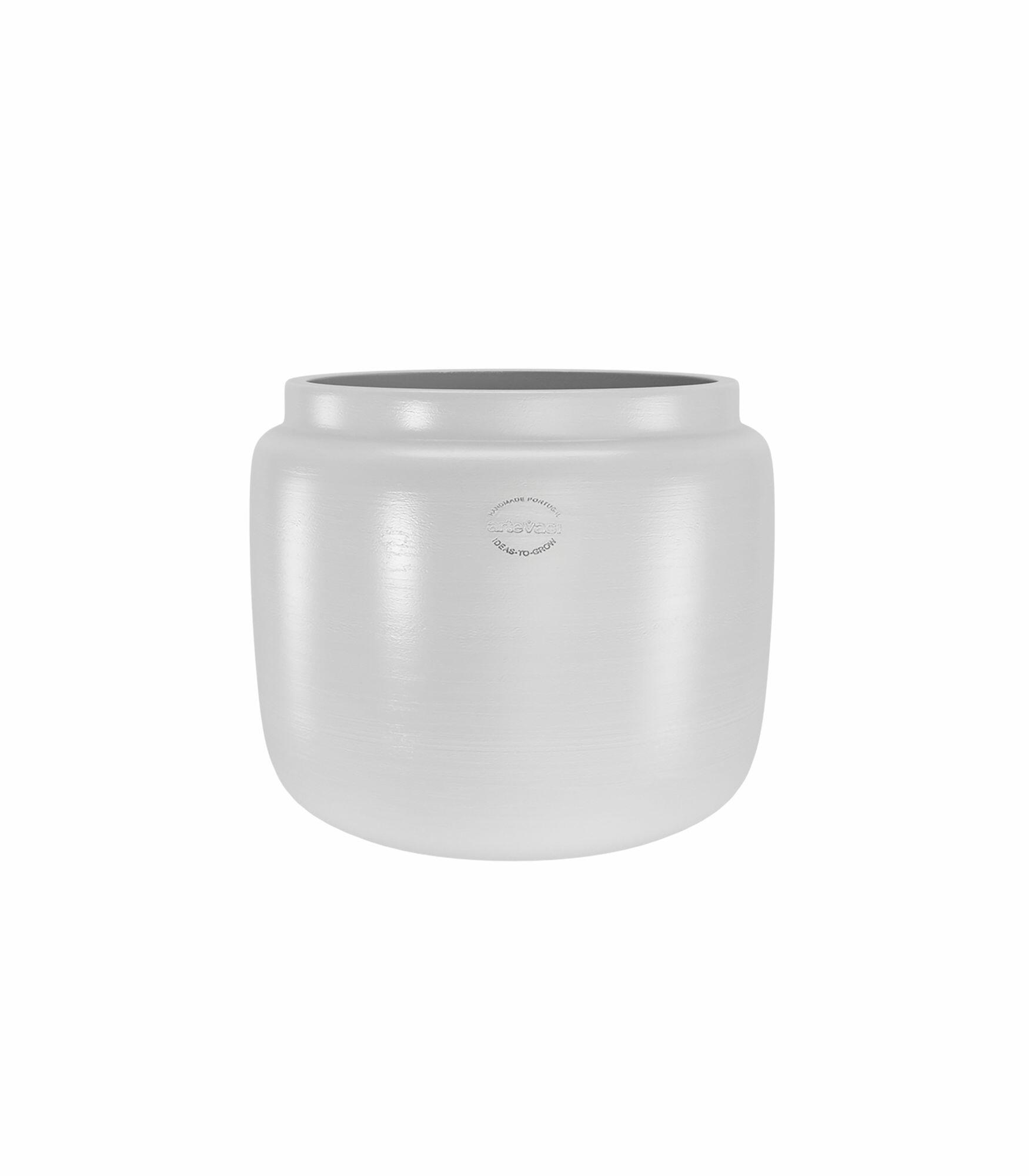 Maceta de arcilla cocida astrea blanca de ø 26 cm