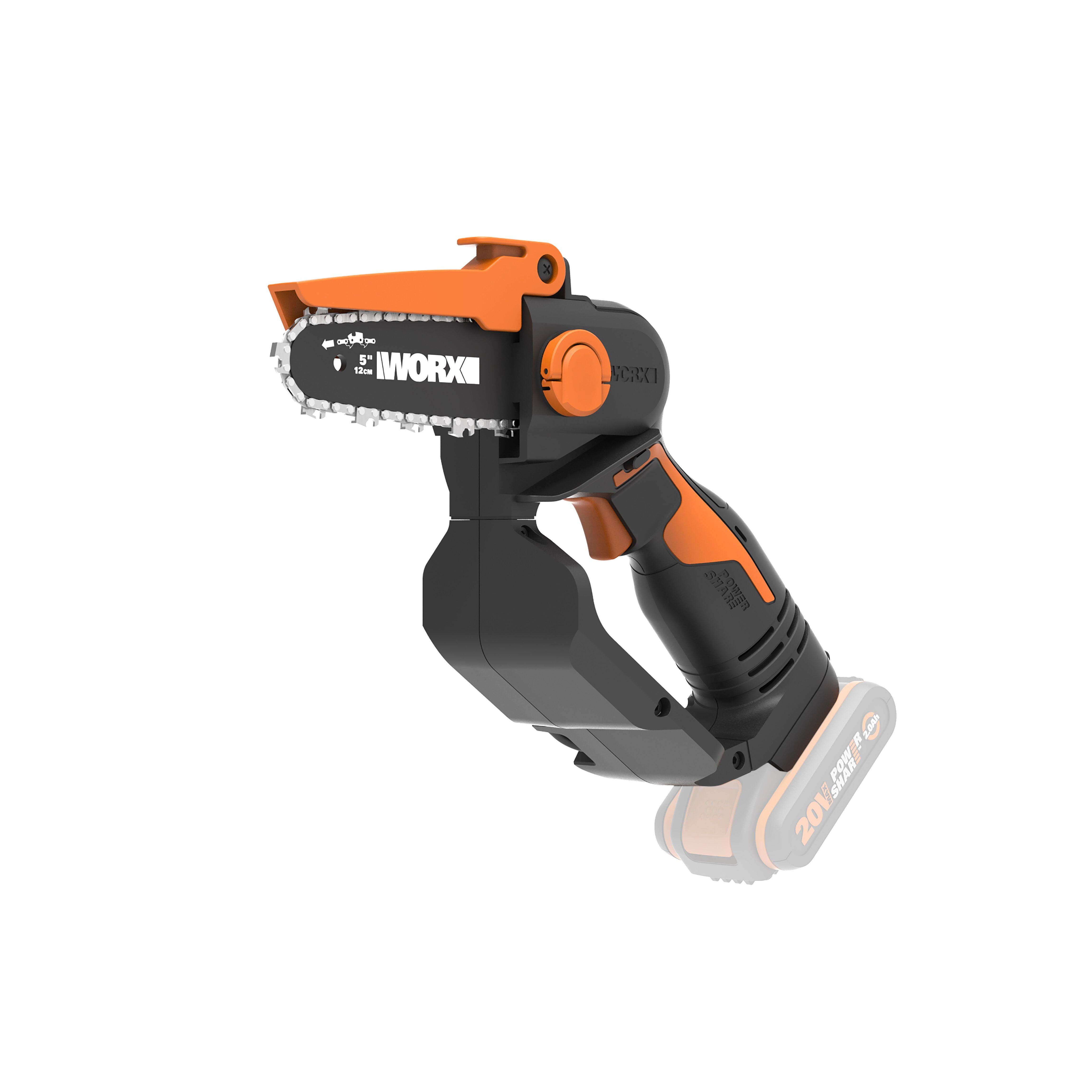 Motosierra podadora 1 mano wp342e.9 worx 12 cm 20v sin batería de la marca Worx