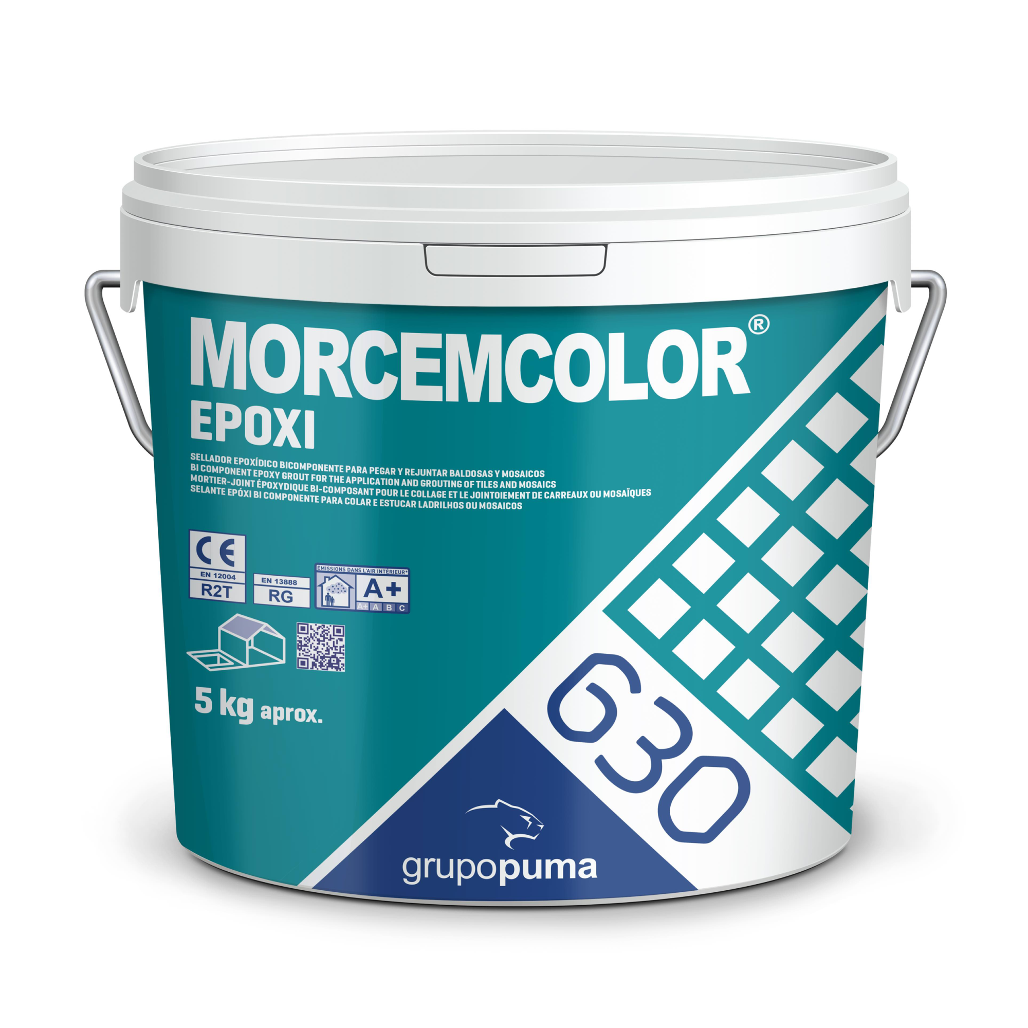 Mortero epoxy morcemcolor para juntas blanco 5kg
